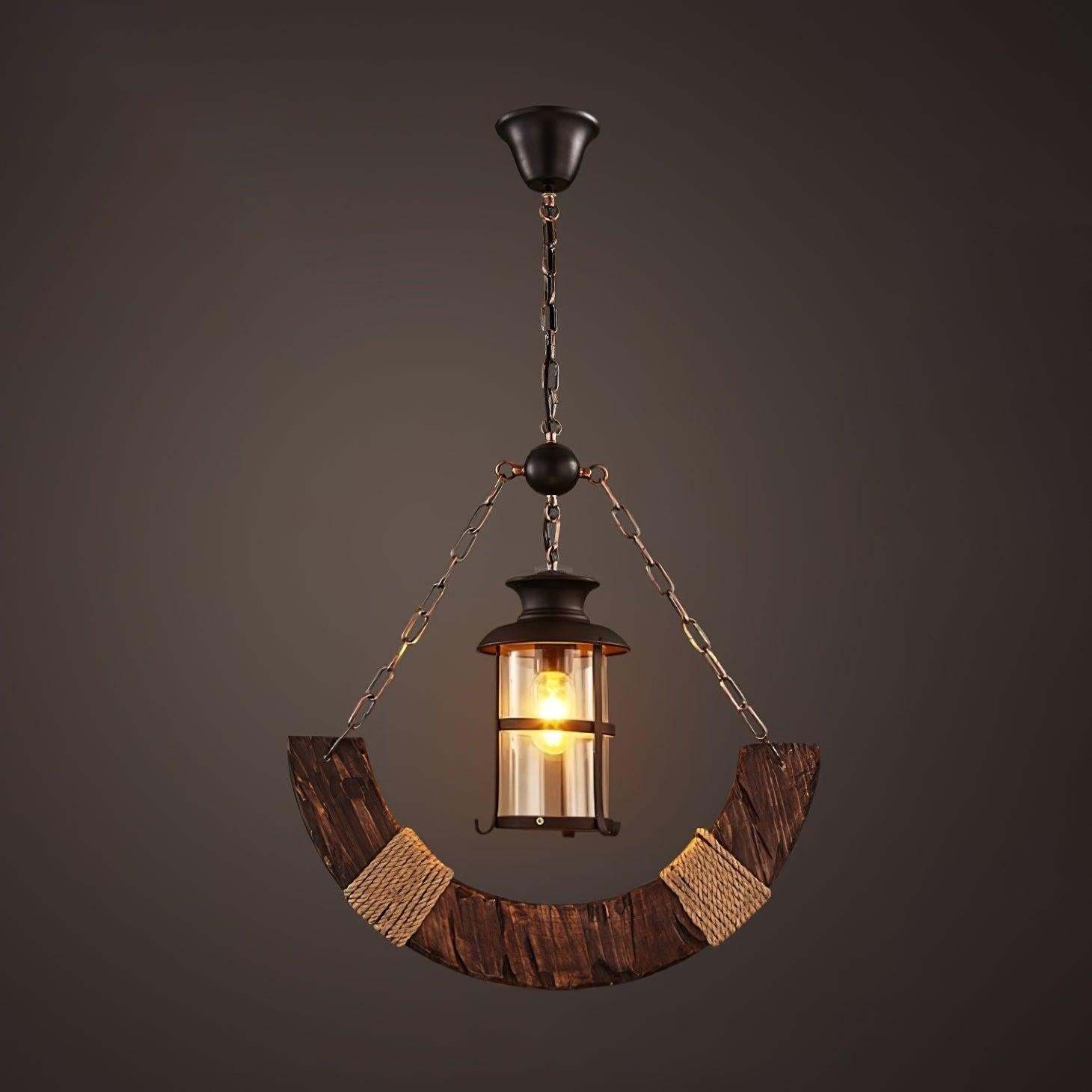 Nautical Industrial Style Wooden Chandelier with 1/3/6/8 heads-Sylvia Space