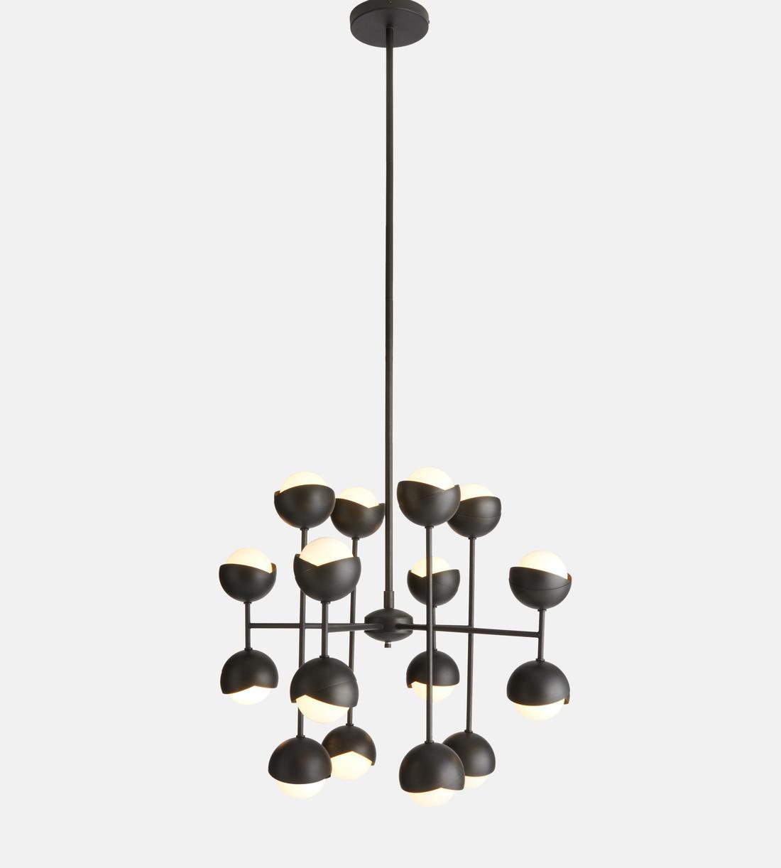 Seed Blackened Brass Chandelier 63"H