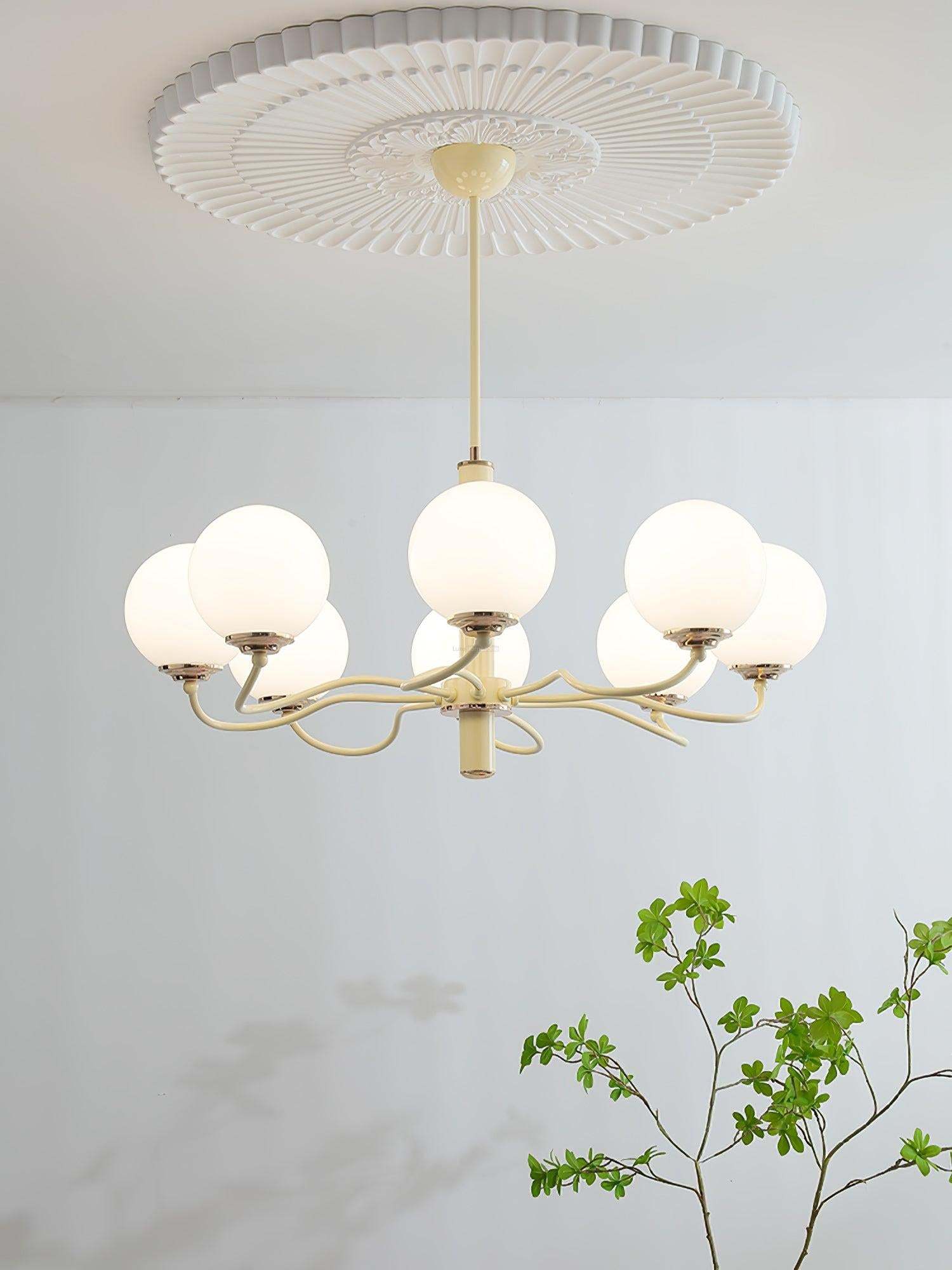Radiant Globe Chandelier with 3/6/8 heads-Sylvia Space