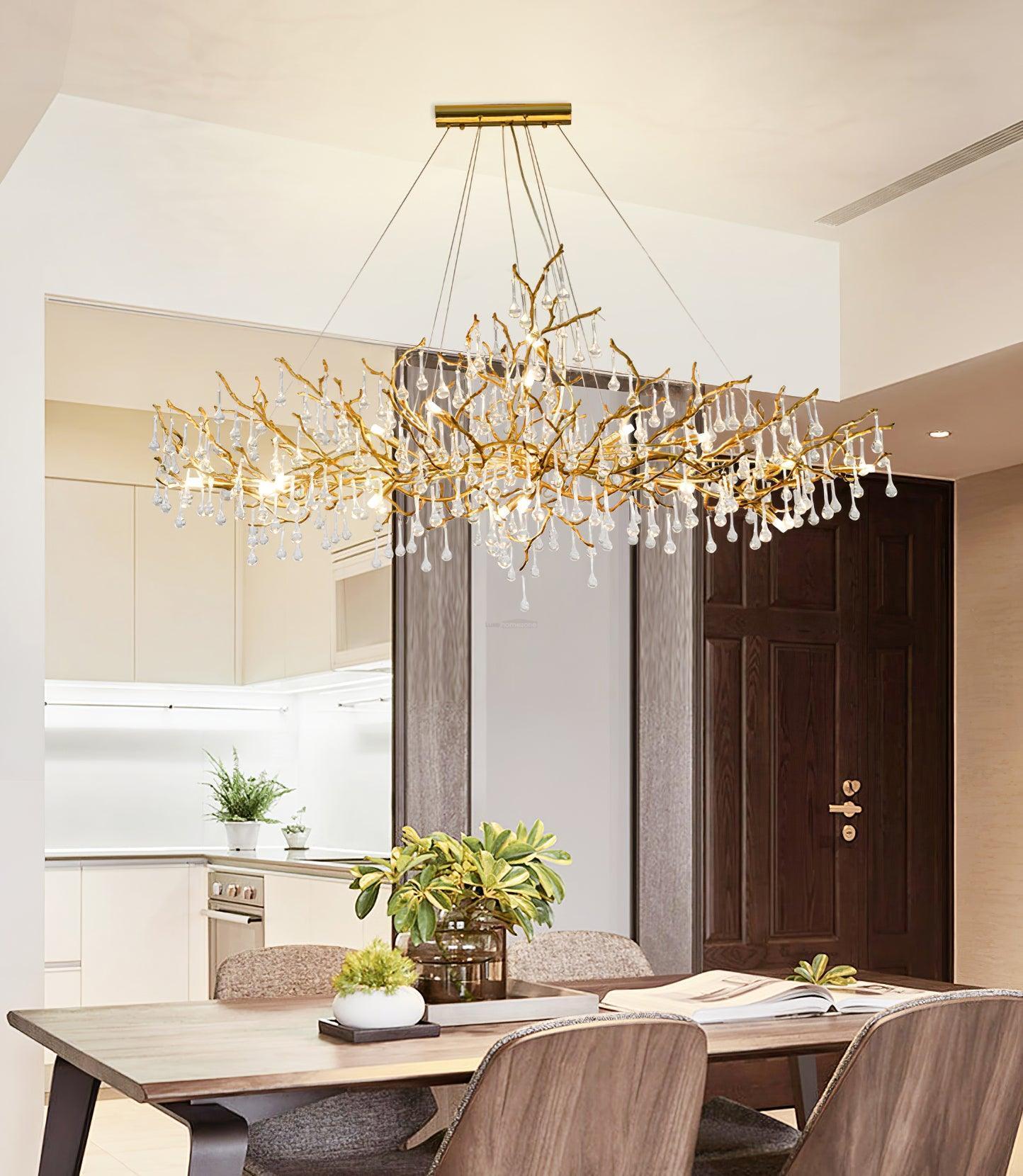 Bijou Tear Drop Style Chandelier-Sylvia Space