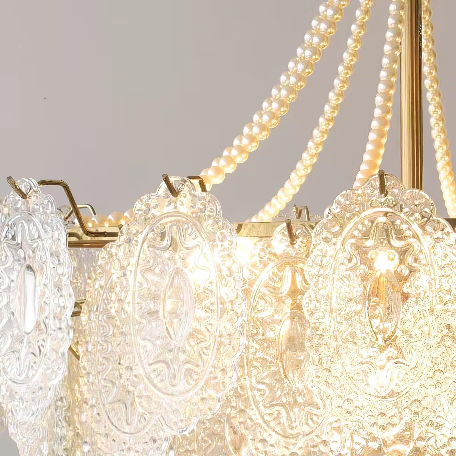 Pearls Glass Chandelier Φ 19.7″~31.5''-Sylvia Space