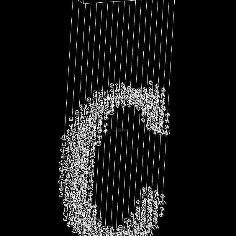 Charcoal Letter Chandeliers C-Sylvia Space