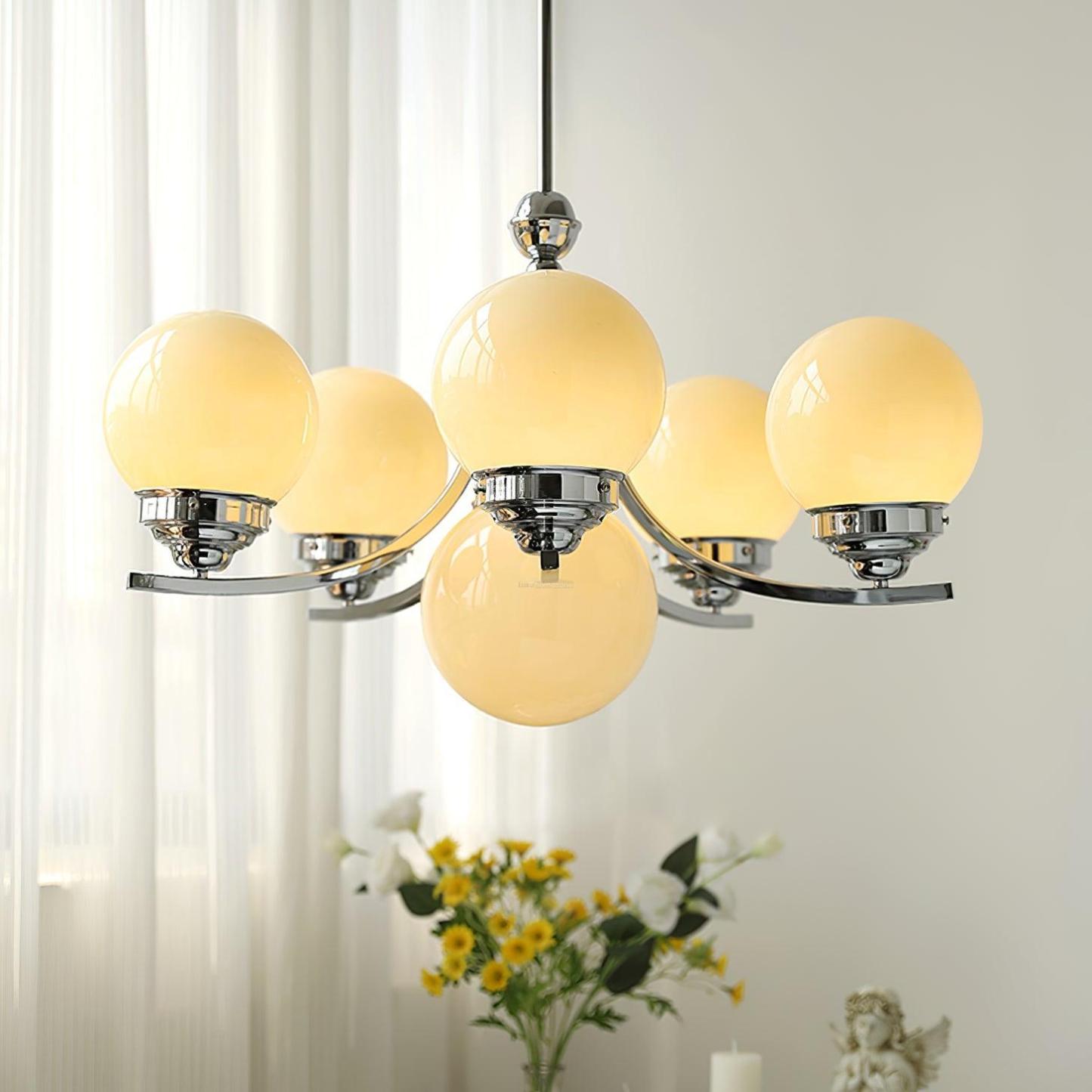 Dewdrop Globe Chandelier ∅ 21.7″-Sylvia Space