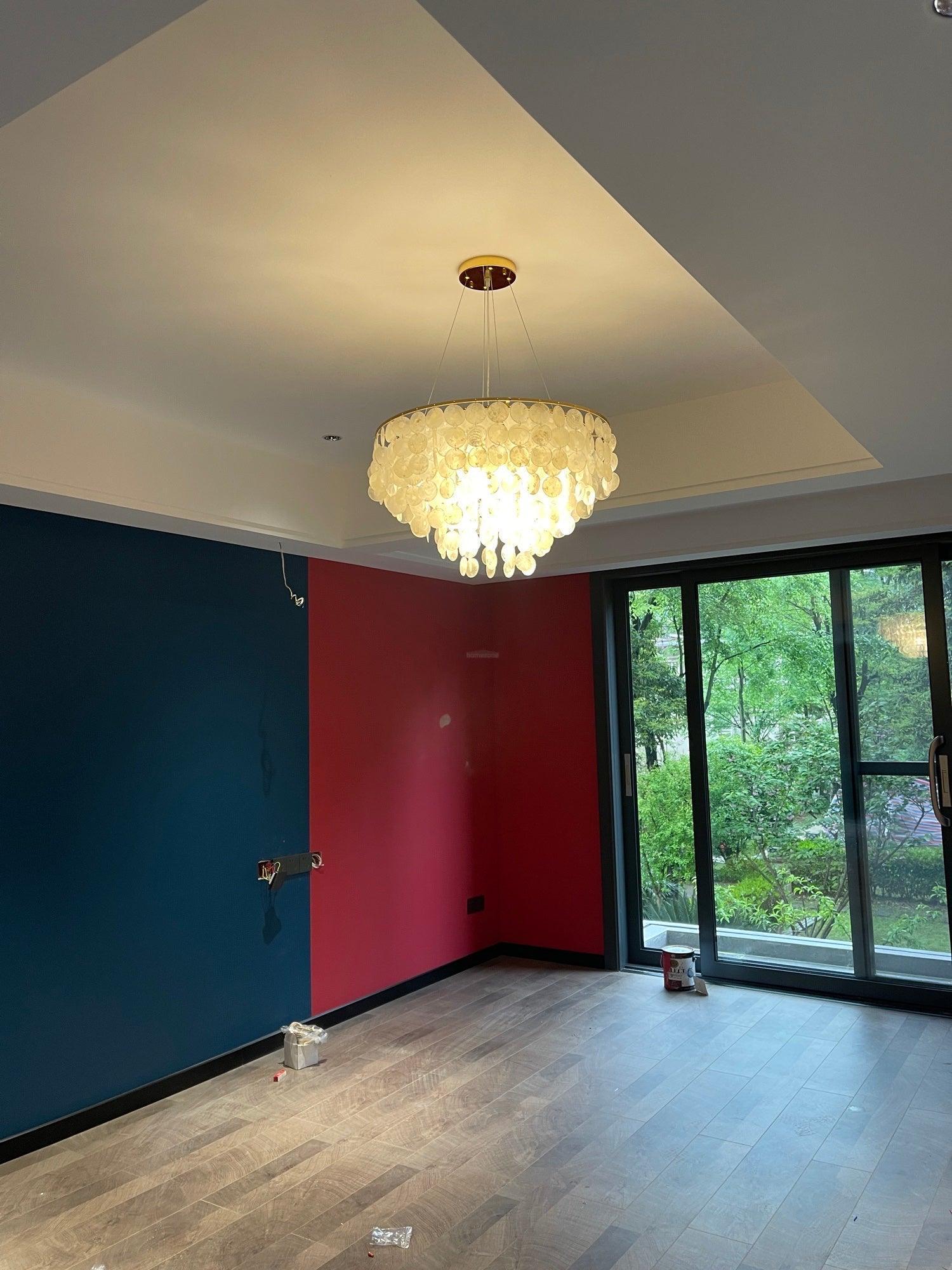 Shell Wind Chime Chandelier ∅ 19.7″-Sylvia Space