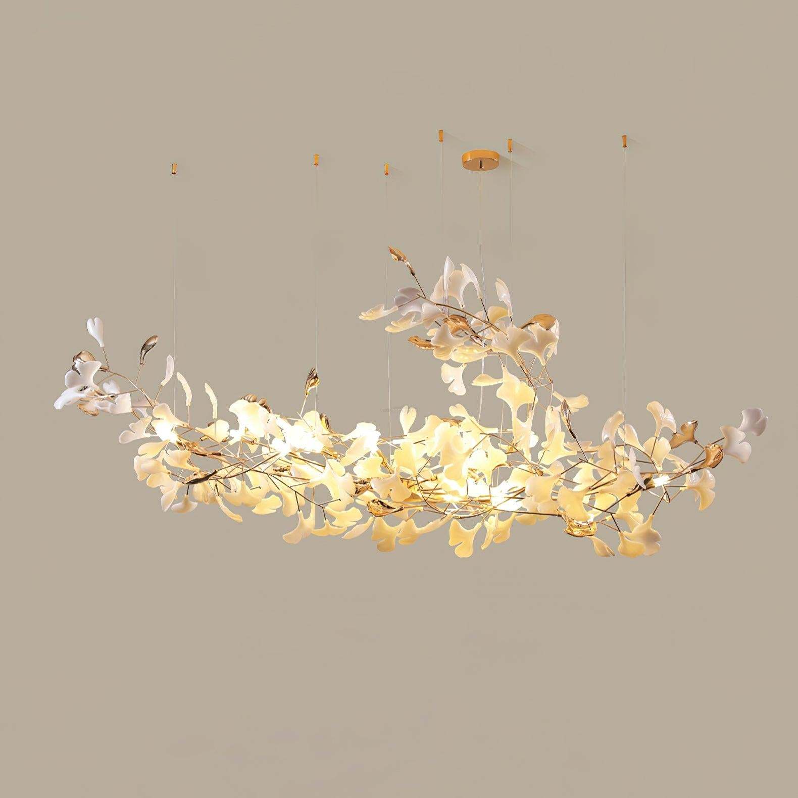 Ginkgo Cloud Chandelier with 2 models-Sylvia Space