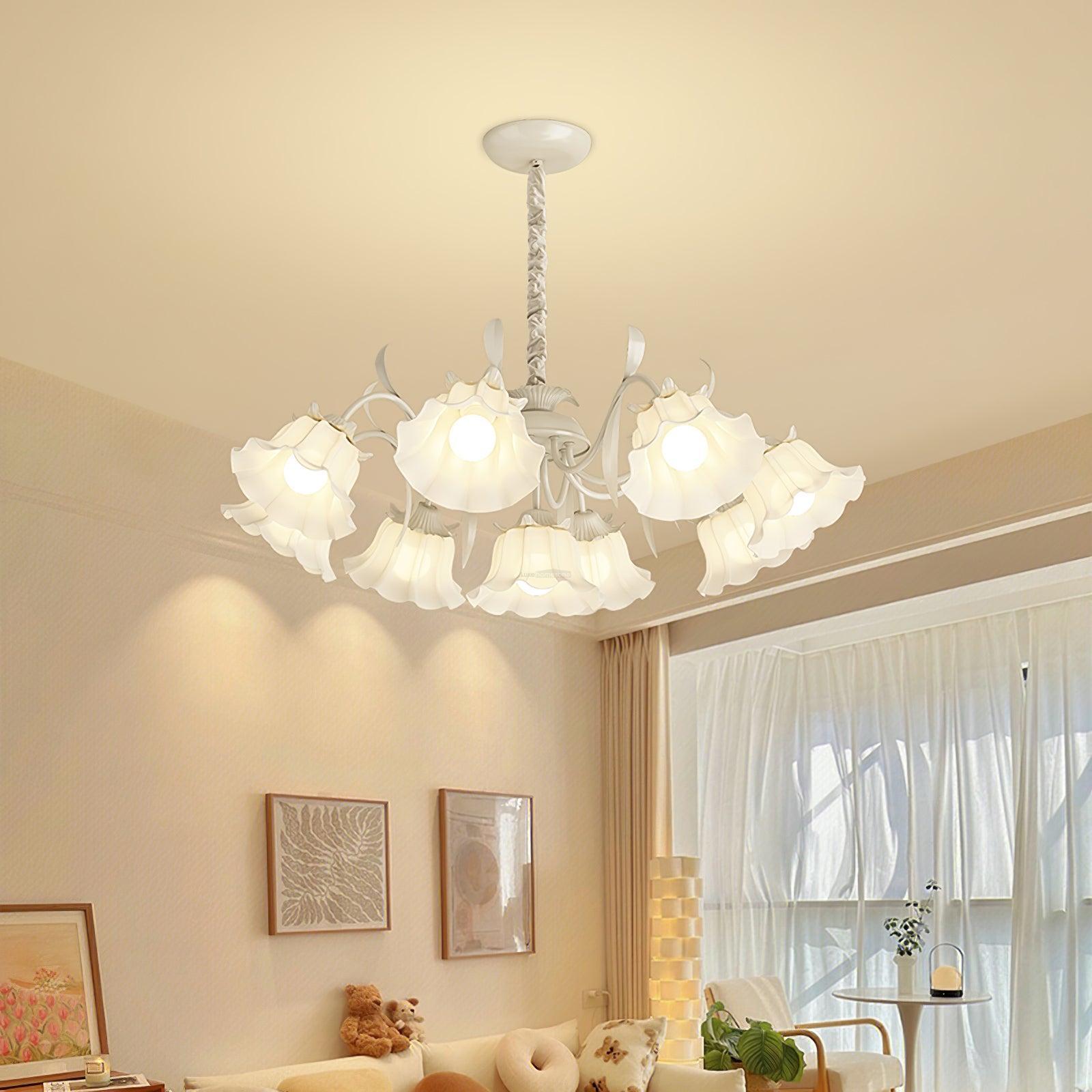 Pastoral Flower Chandelier with 6/9 heads-Sylvia Space