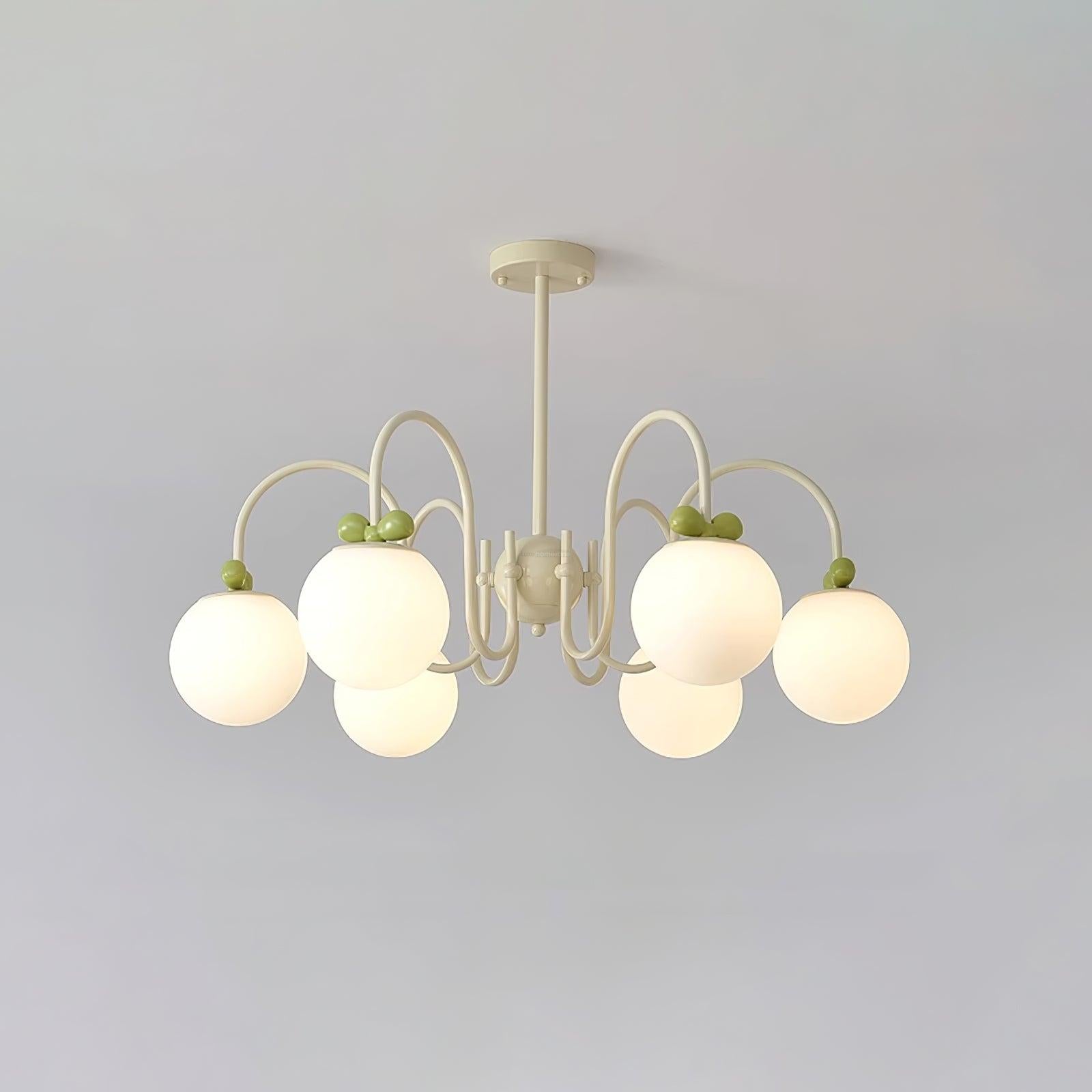 Cream Cherry Chandelier with 4/5/6/8 heads-Sylvia Space