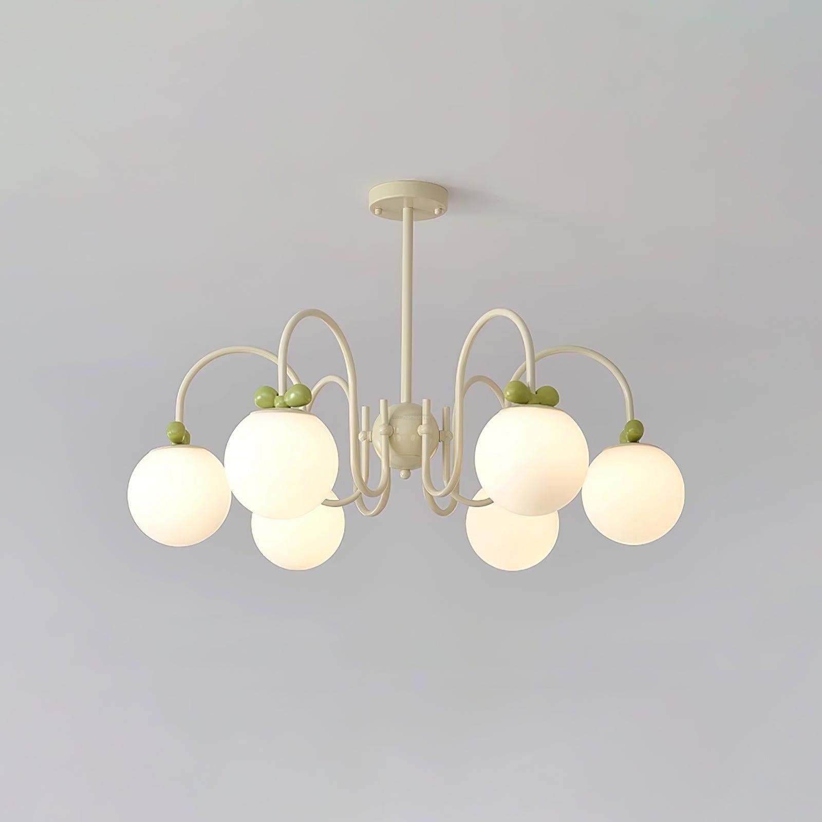 Cream Cherry Chandelier with 4/5/6/8 heads-Sylvia Space