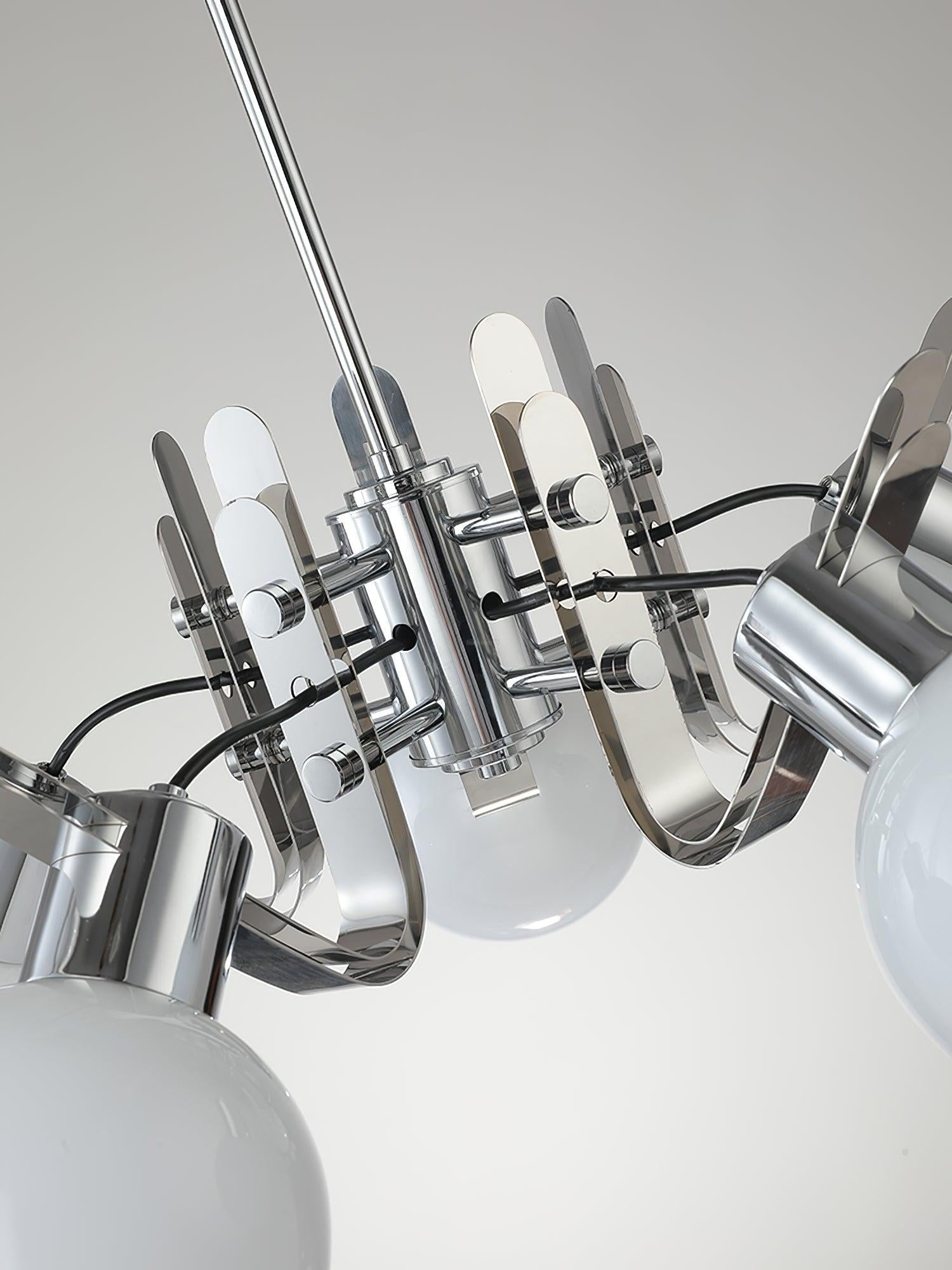 Geometrical Chrome Chandelier-Sylvia Space