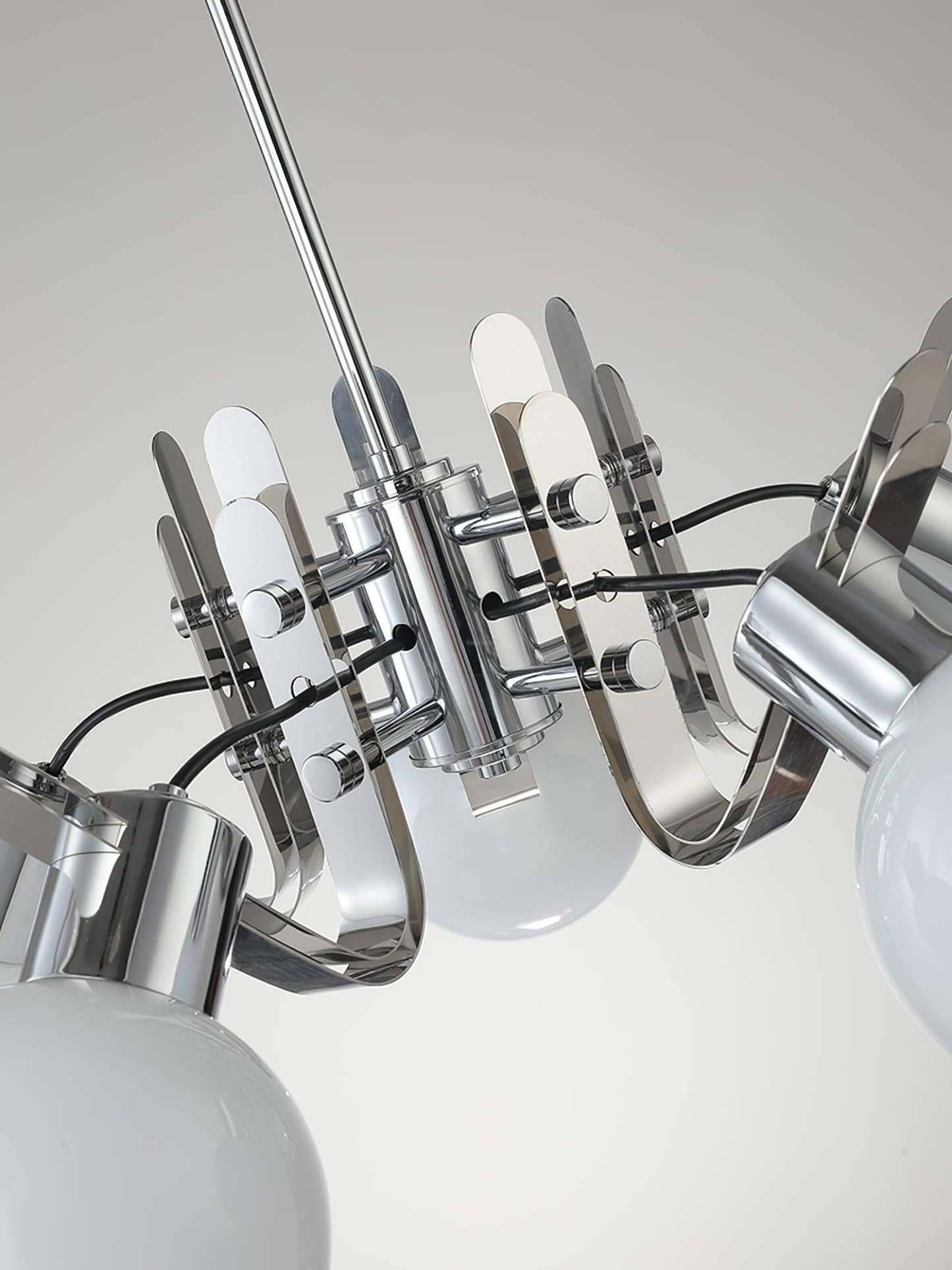 Geometrical Chrome Chandelier-Sylvia Space