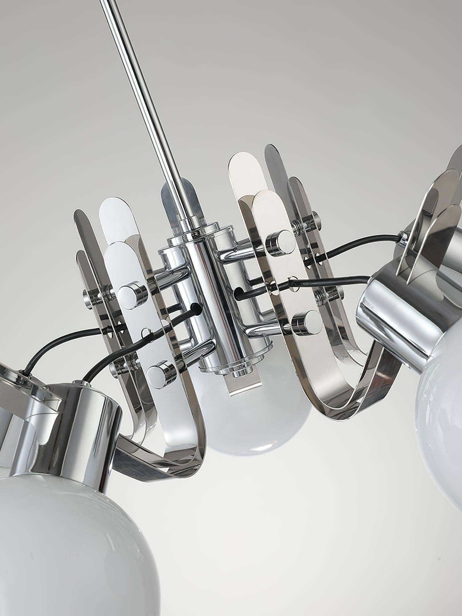 Geometrical Chrome Chandelier-Sylvia Space