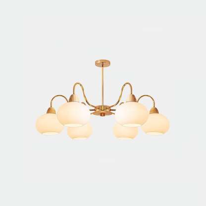 Glass Persimmon Chandelier with 3/5/6/8 heads-Sylvia Space