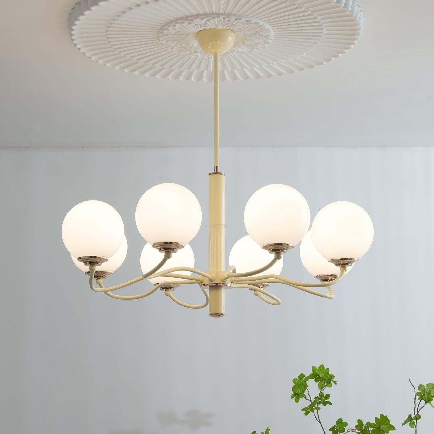 Radiant Globe Chandelier with 3/6/8 heads-Sylvia Space