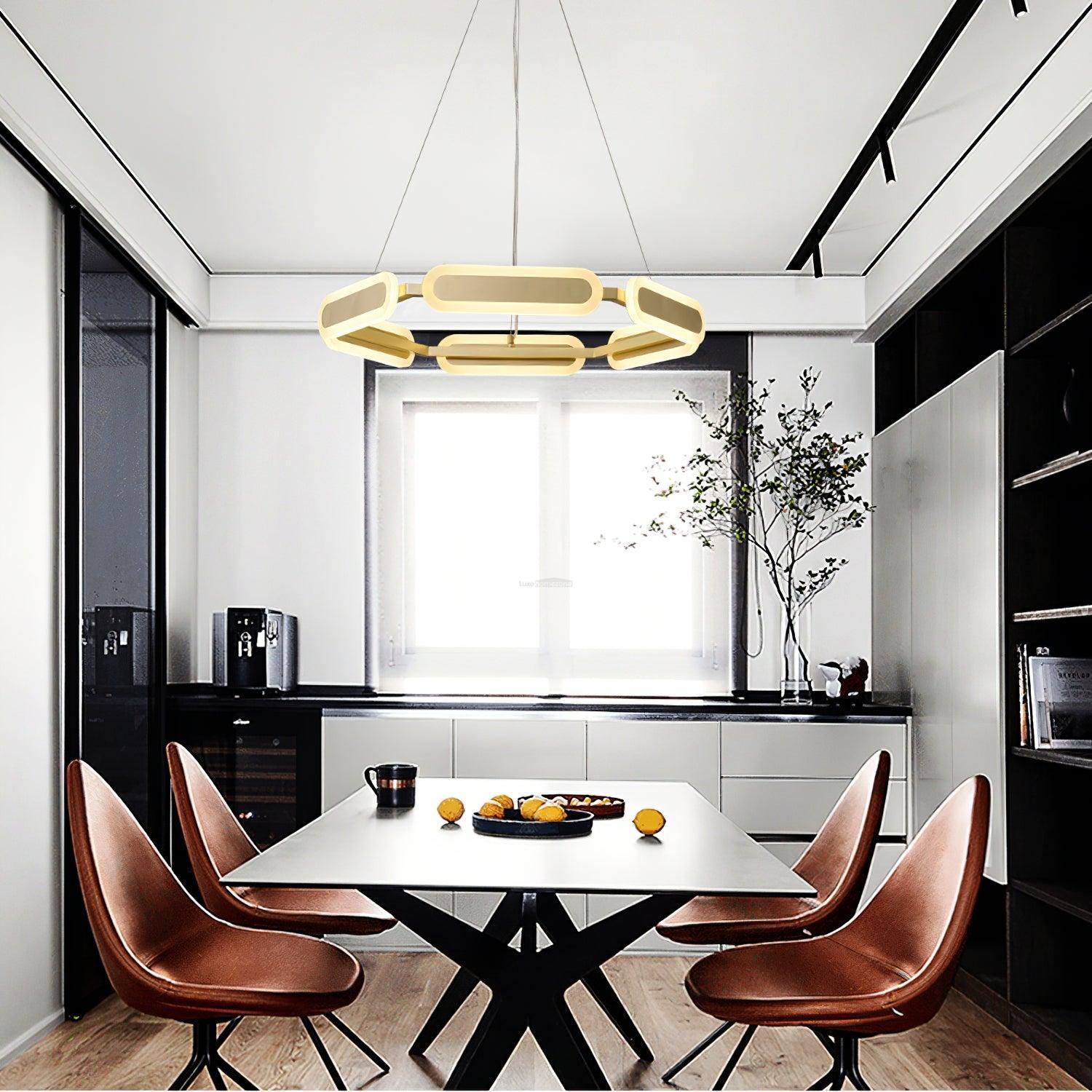 Swirl Chandelier ∅ 27.7″-Sylvia Space