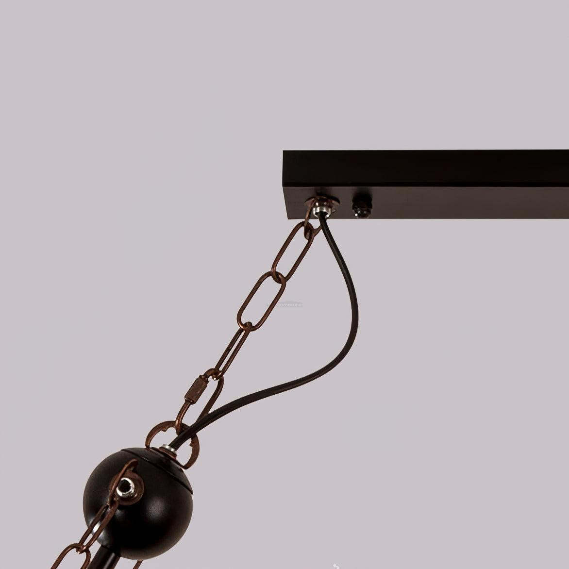 Wooden Hanging Multi Chandelier-Sylvia Space