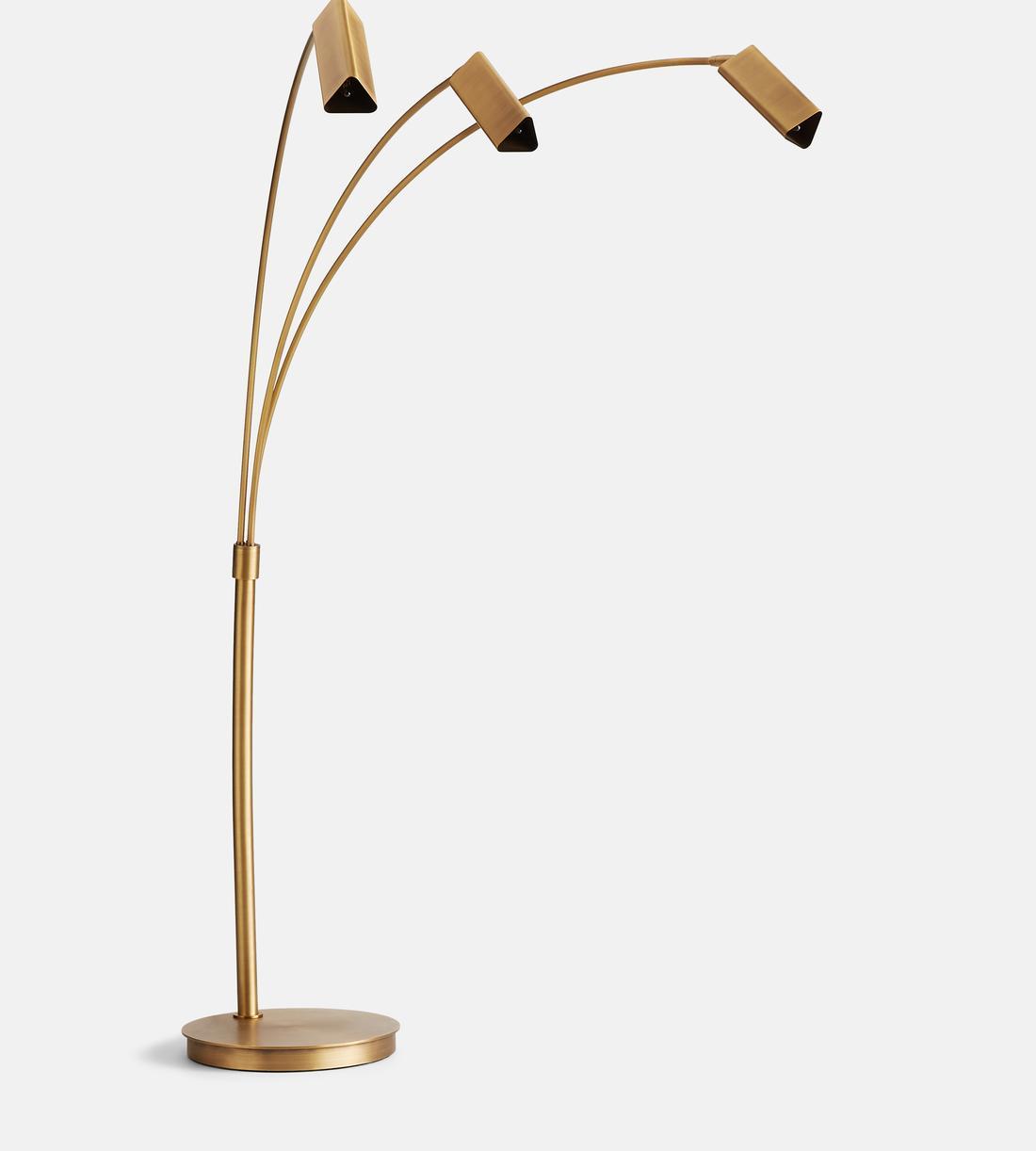 Selina Brass Multi-Head Floor lamp 71"H