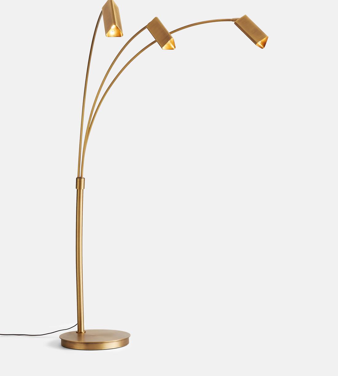 Selina Brass Multi-Head Floor lamp 71"H