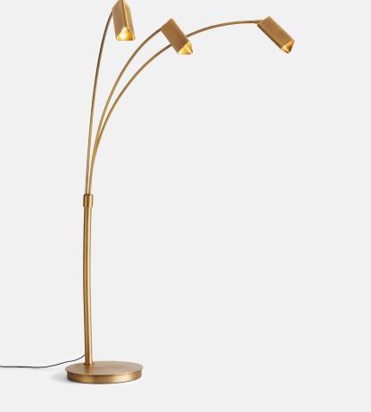 Selina Brass Multi-Head Floor lamp 71"H