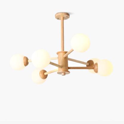 Kozan Wooden Chandelier with 6/8/10/12 heads-Sylvia Space