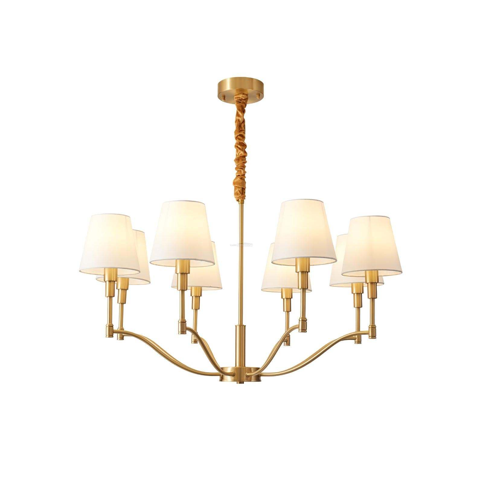 Meridian Mid Century Brass Chandelier with 3/5/8 heads-Sylvia Space