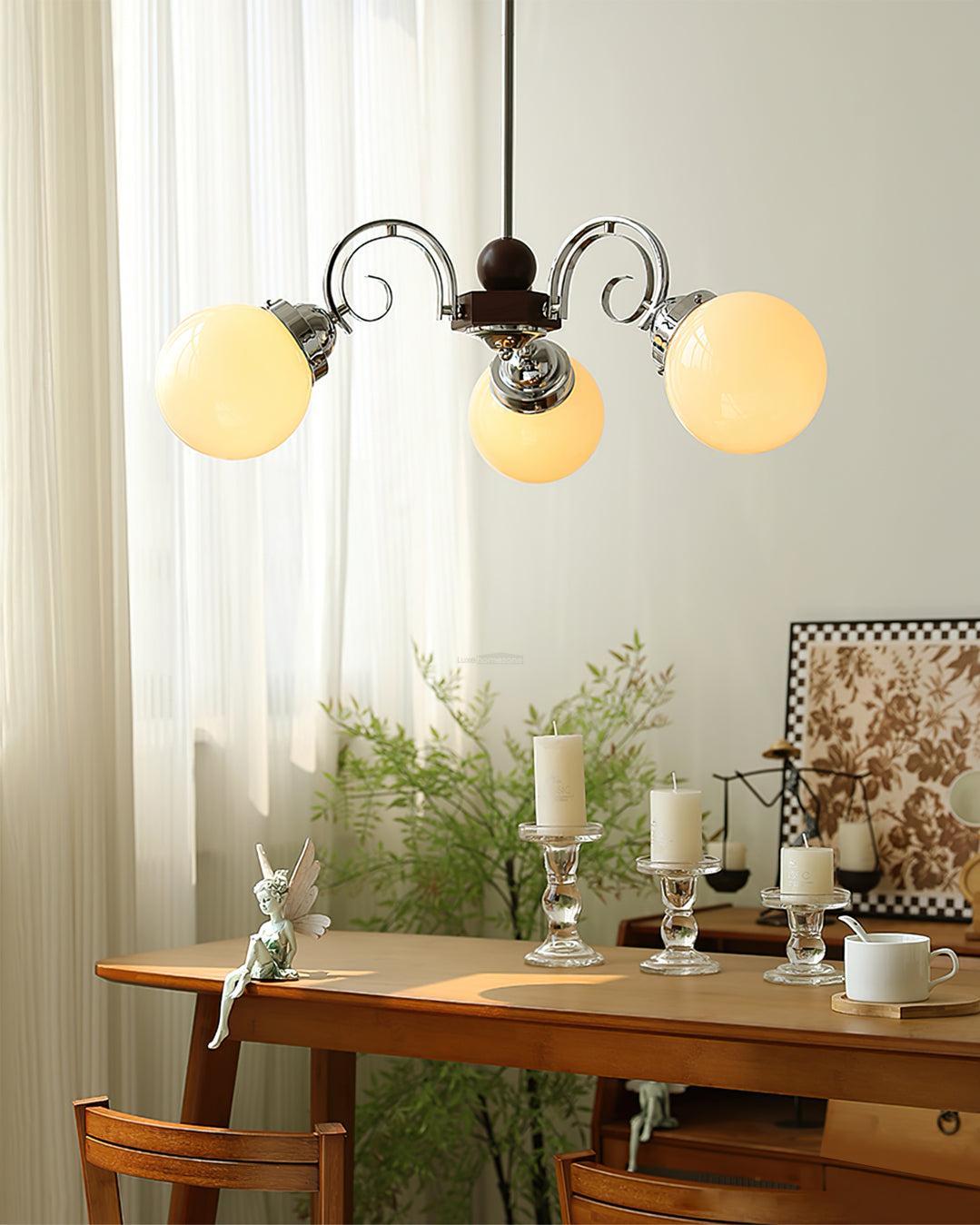 Kotter Cream Chandelier with 3/5 heads-Sylvia Space
