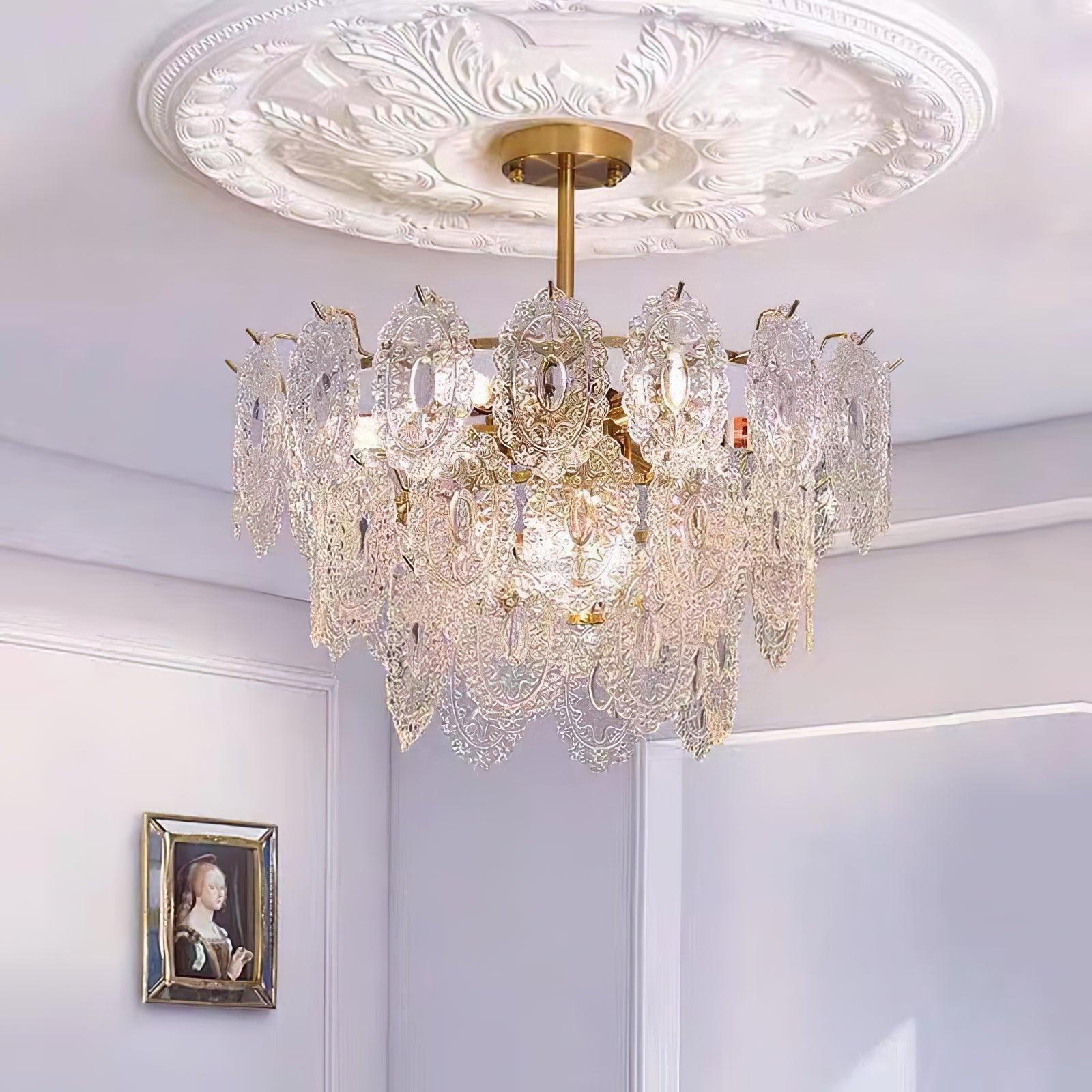 Wave Glass Style Chandelier-Sylvia Space