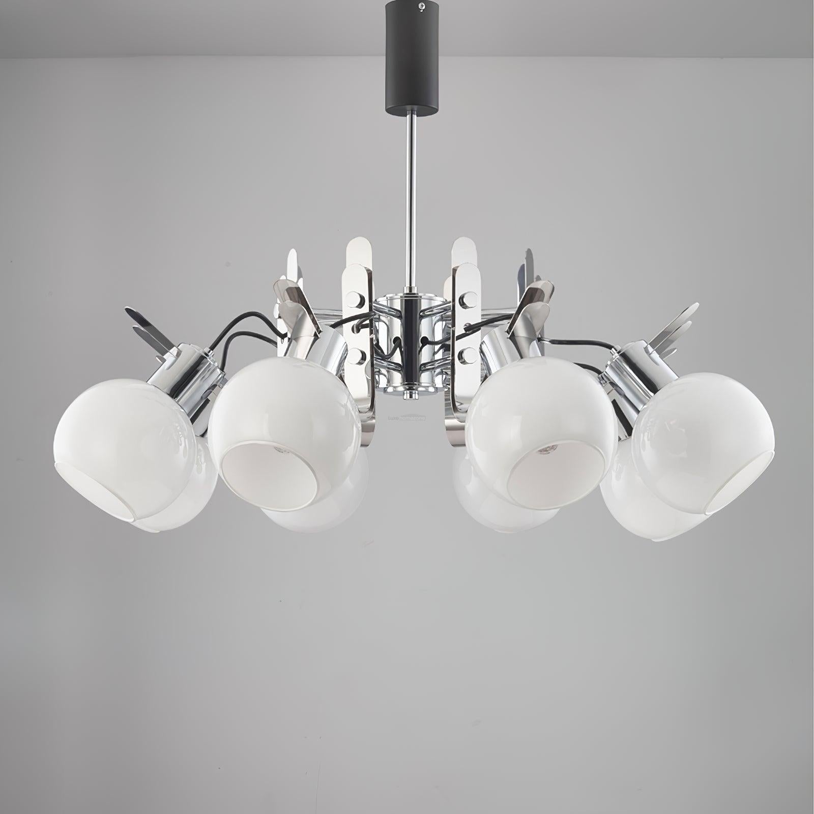 Geometrical Chrome Chandelier-Sylvia Space