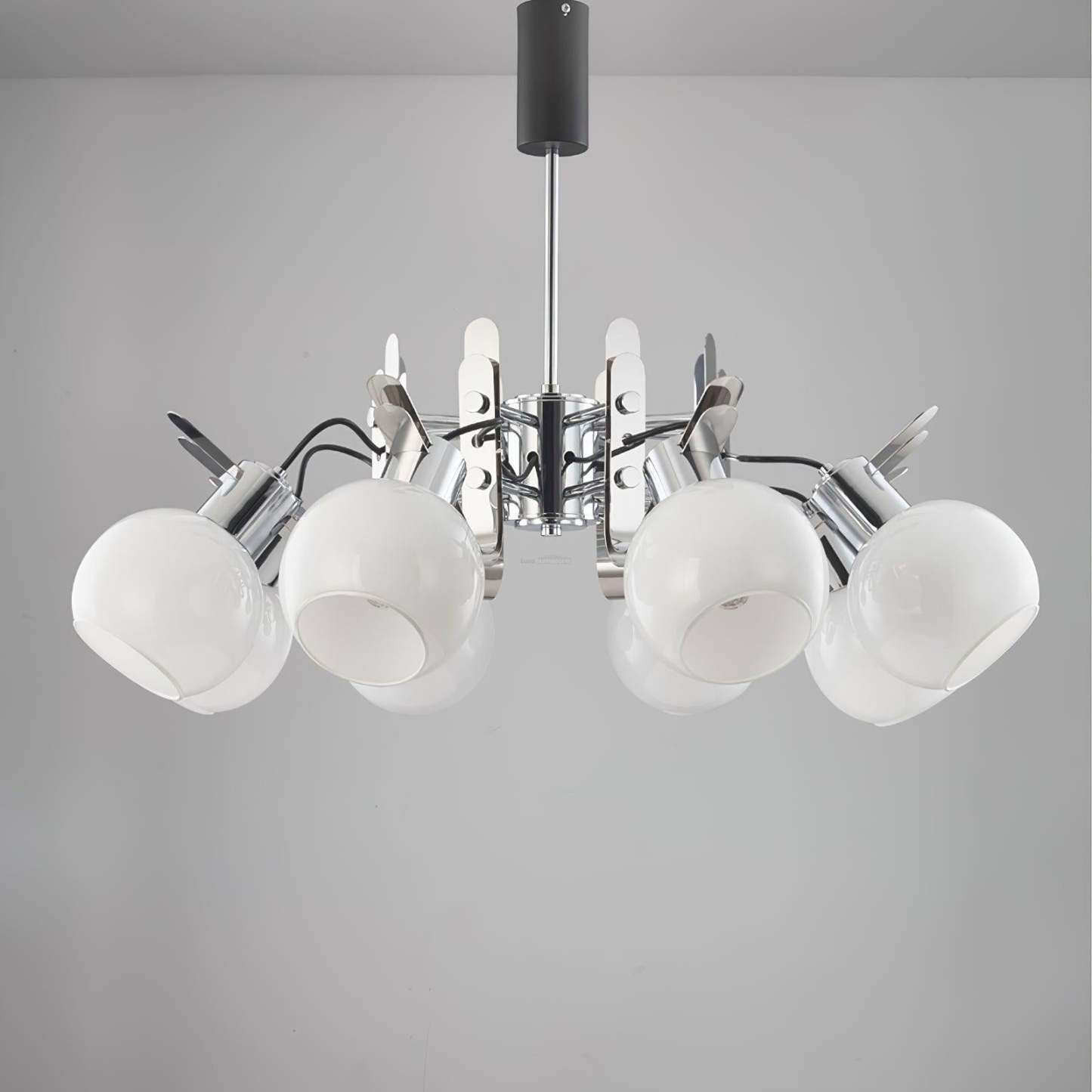 Geometrical Chrome Chandelier-Sylvia Space