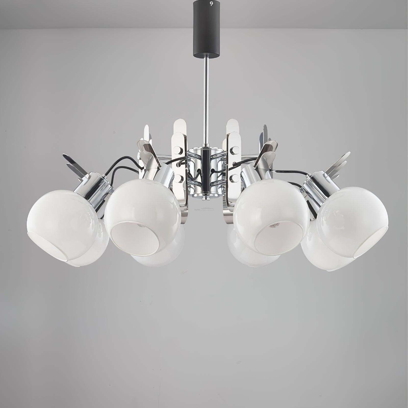 Geometrical Chrome Chandelier-Sylvia Space