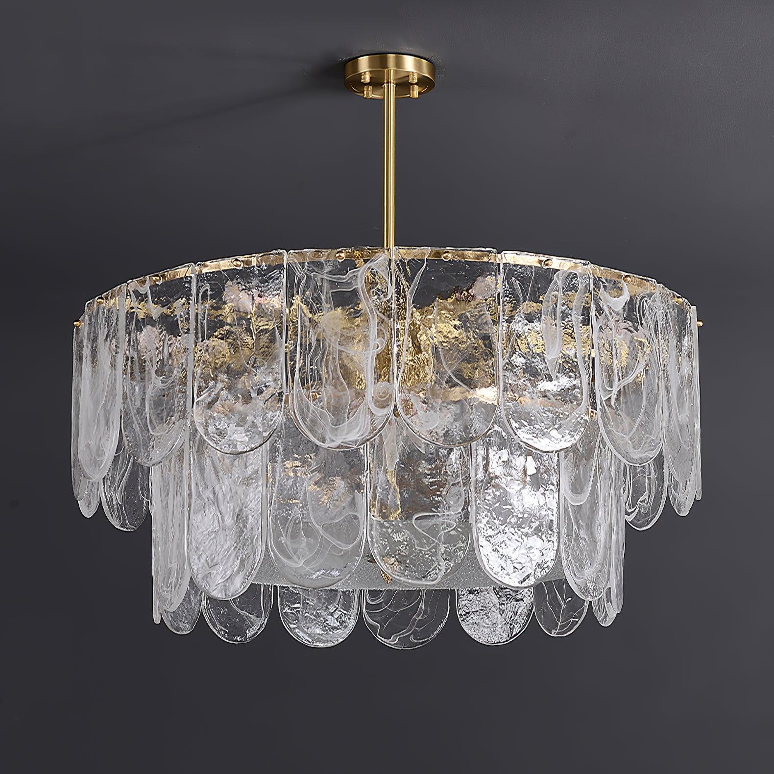 Traditional Classic Metal Glass Chandelier ∅ 15.7″-Sylvia Space