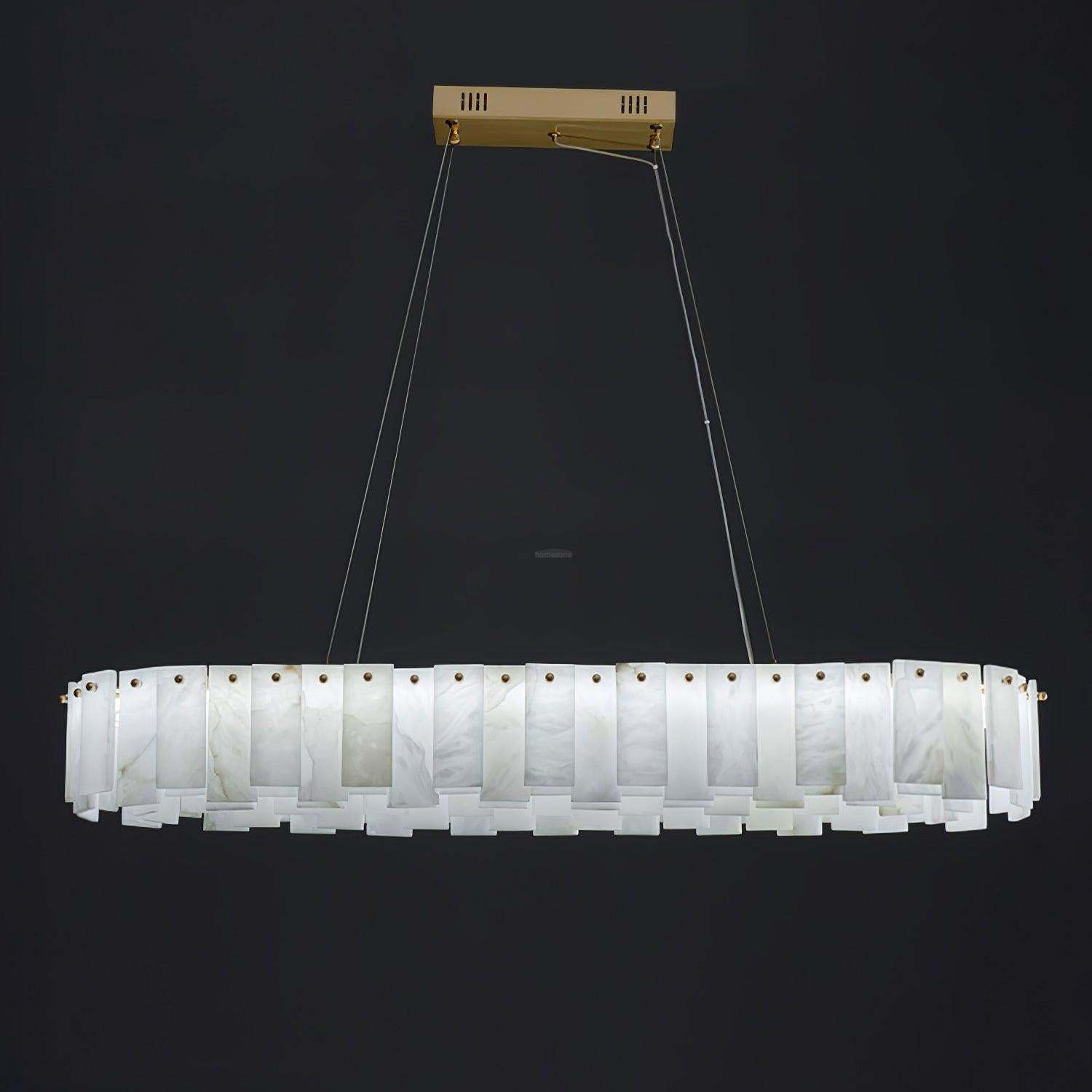 Celestial Alabaster Round/Square Chandelier-Sylvia Space