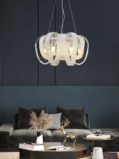 Mesh Crystal Chandelier with 1/6/9 heads-Sylvia Space
