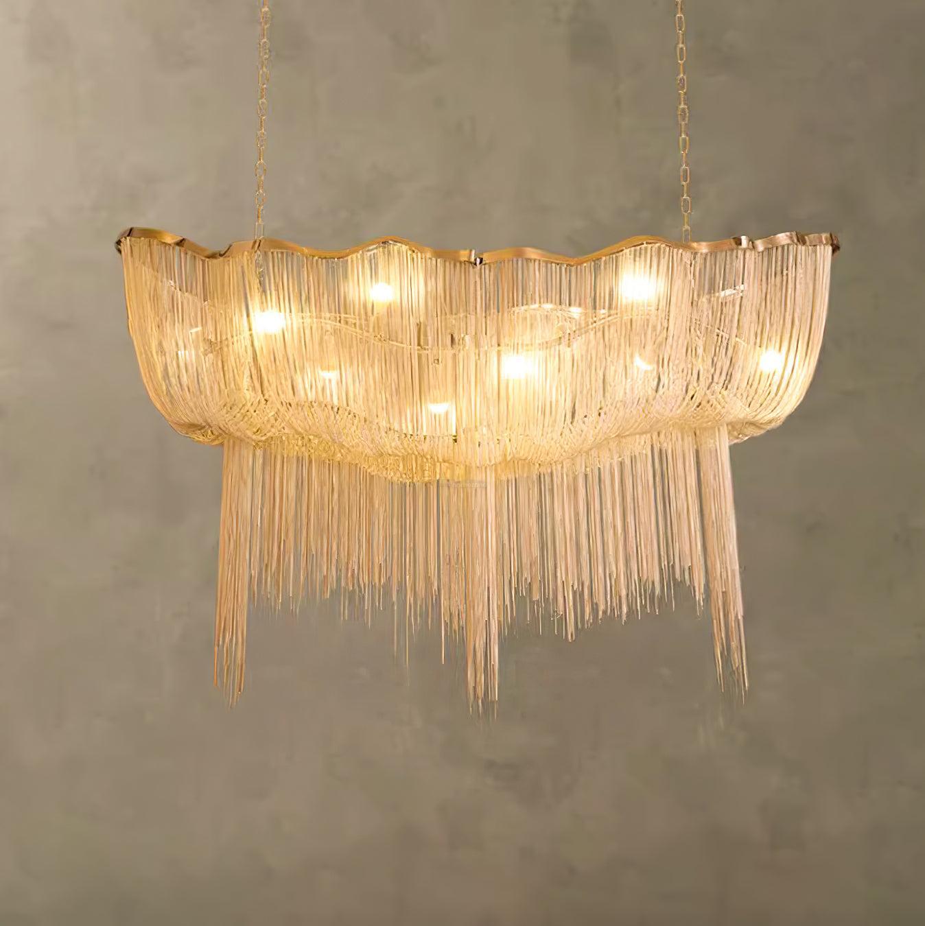 Shimmering Chandelier with Chains-Sylvia Space