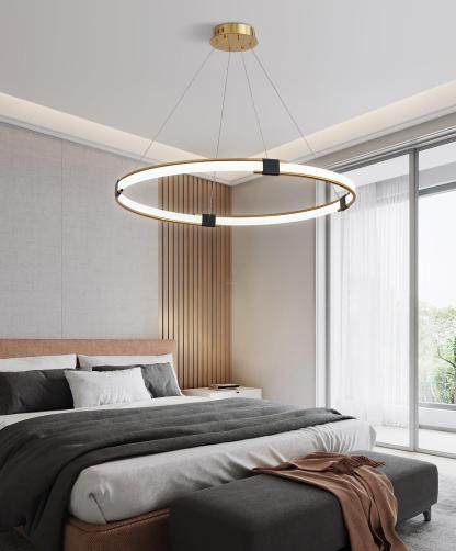 Gold Round Ring Chandelier-Sylvia Space