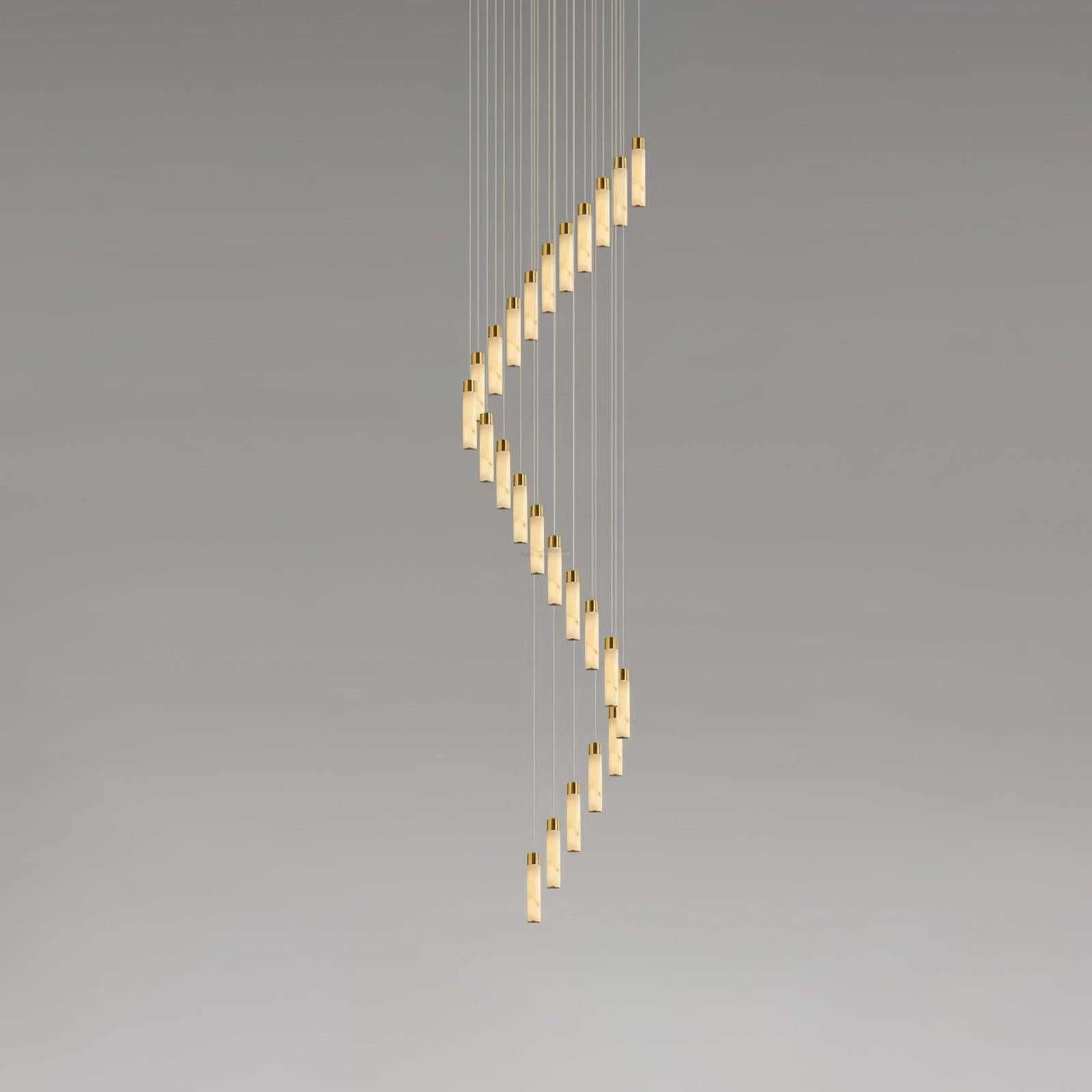 Celestial Alabaster Cascade Chandelier with 5/7/9/12/16/18/24/32 heads-Sylvia Space
