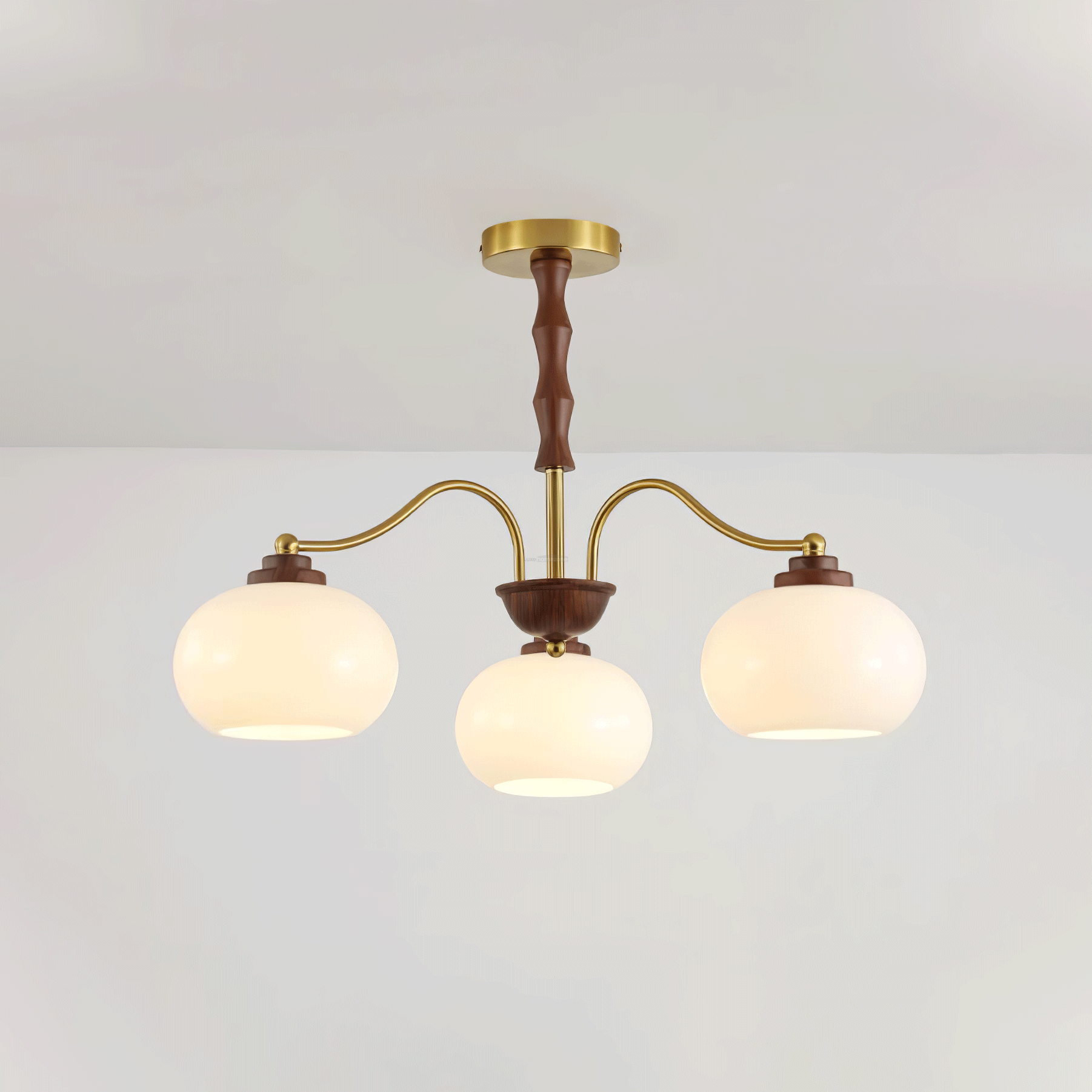 Persimmon Glass Globe Chandelier with 3/5/8 heads-Sylvia Space