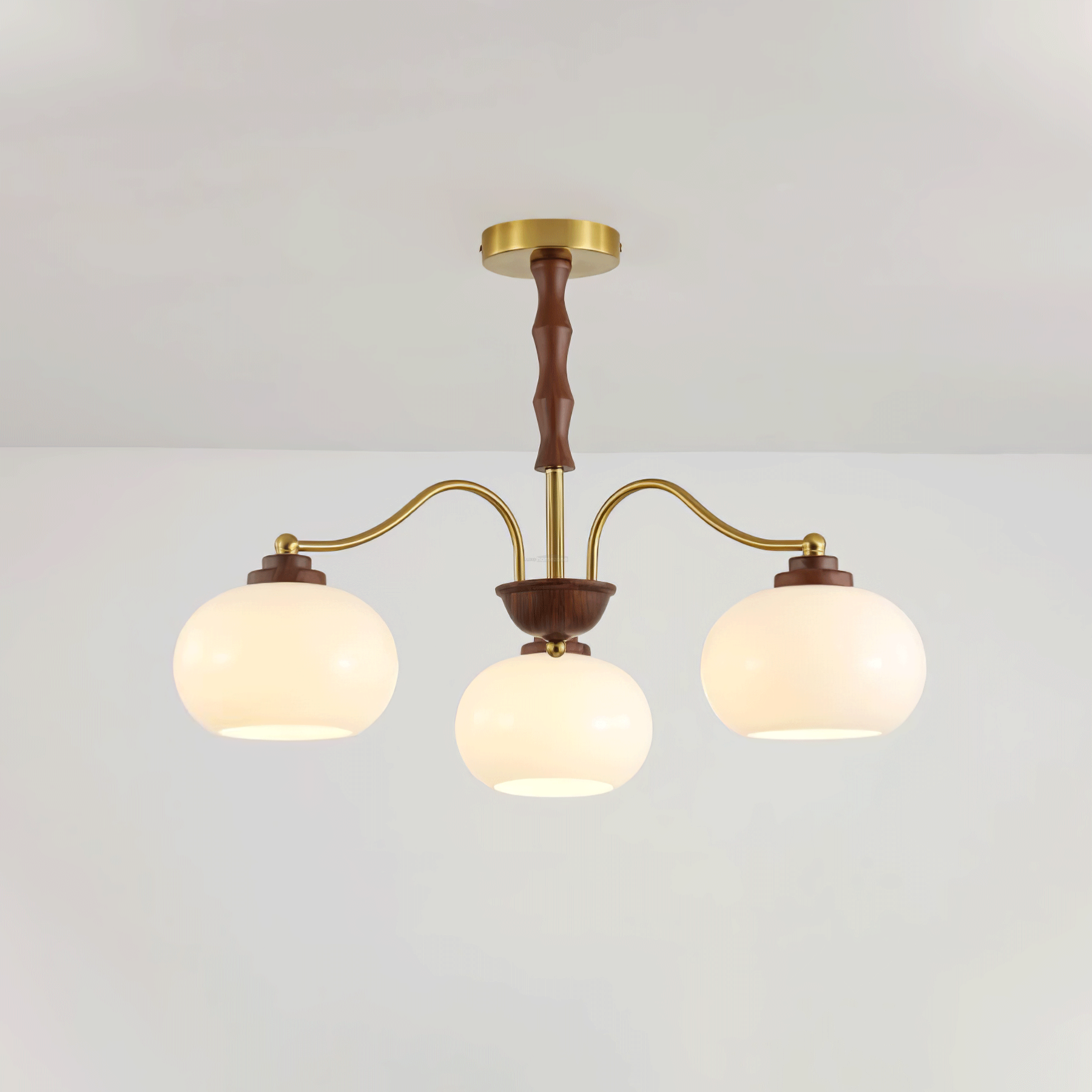 Persimmon Glass Globe Chandelier with 3/5/8 heads-Sylvia Space