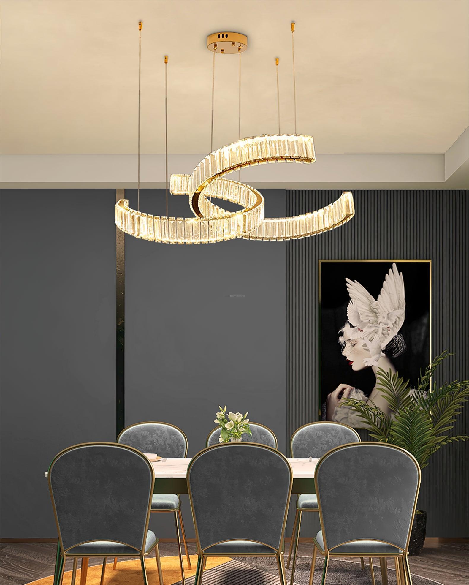 Vortex Double Circular Chandelier-Sylvia Space