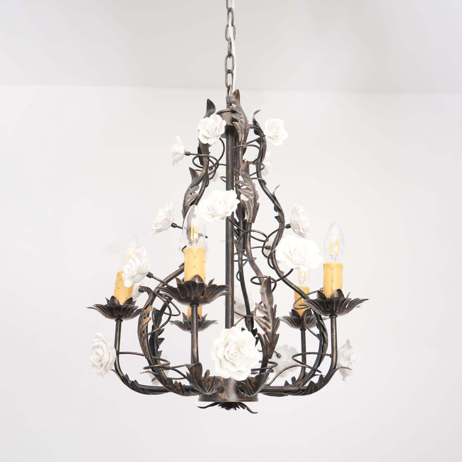 Florentine Rose Garden Chandelier with 5/6 heads-Sylvia Space