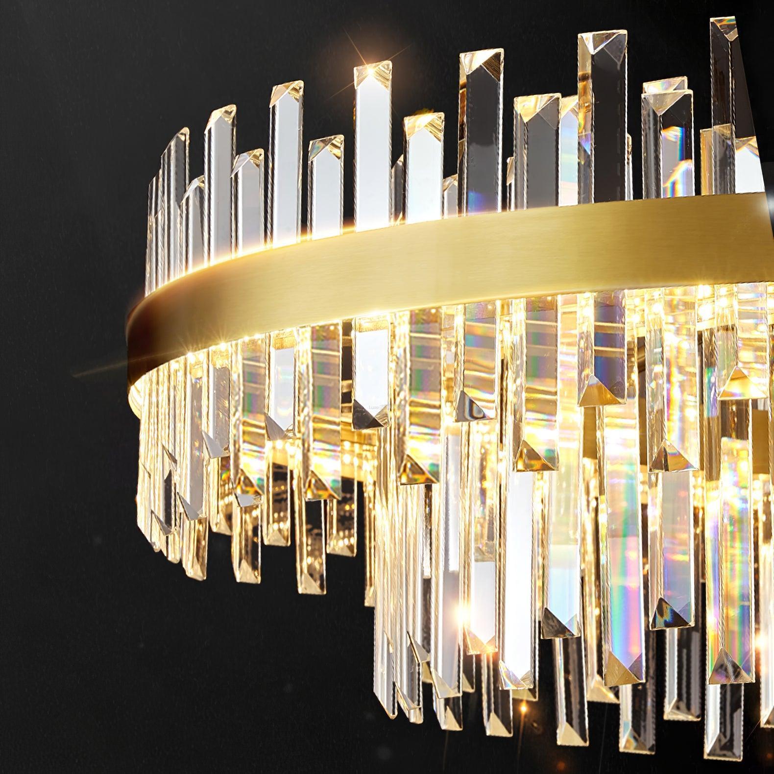 Drum Glass Chandelier  ∅ 23.6″~39.4''-Sylvia Space