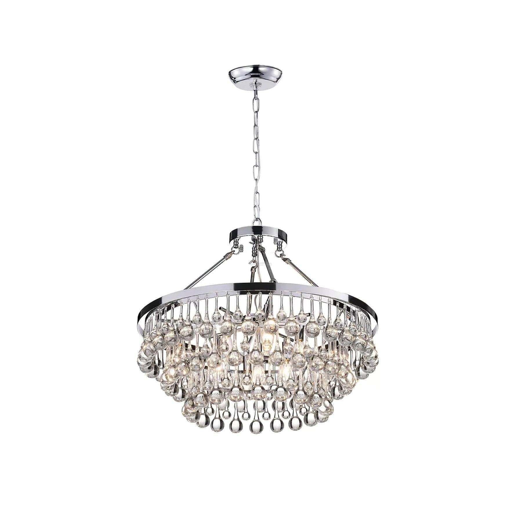 Unique Tiered Crystal Chandelier Φ 15.7″-Sylvia Space