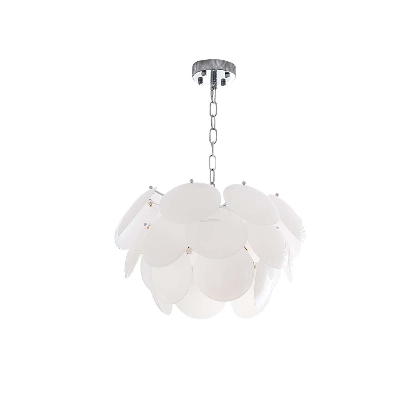 Luminous Petal Glass Round Chandelier-Sylvia Space