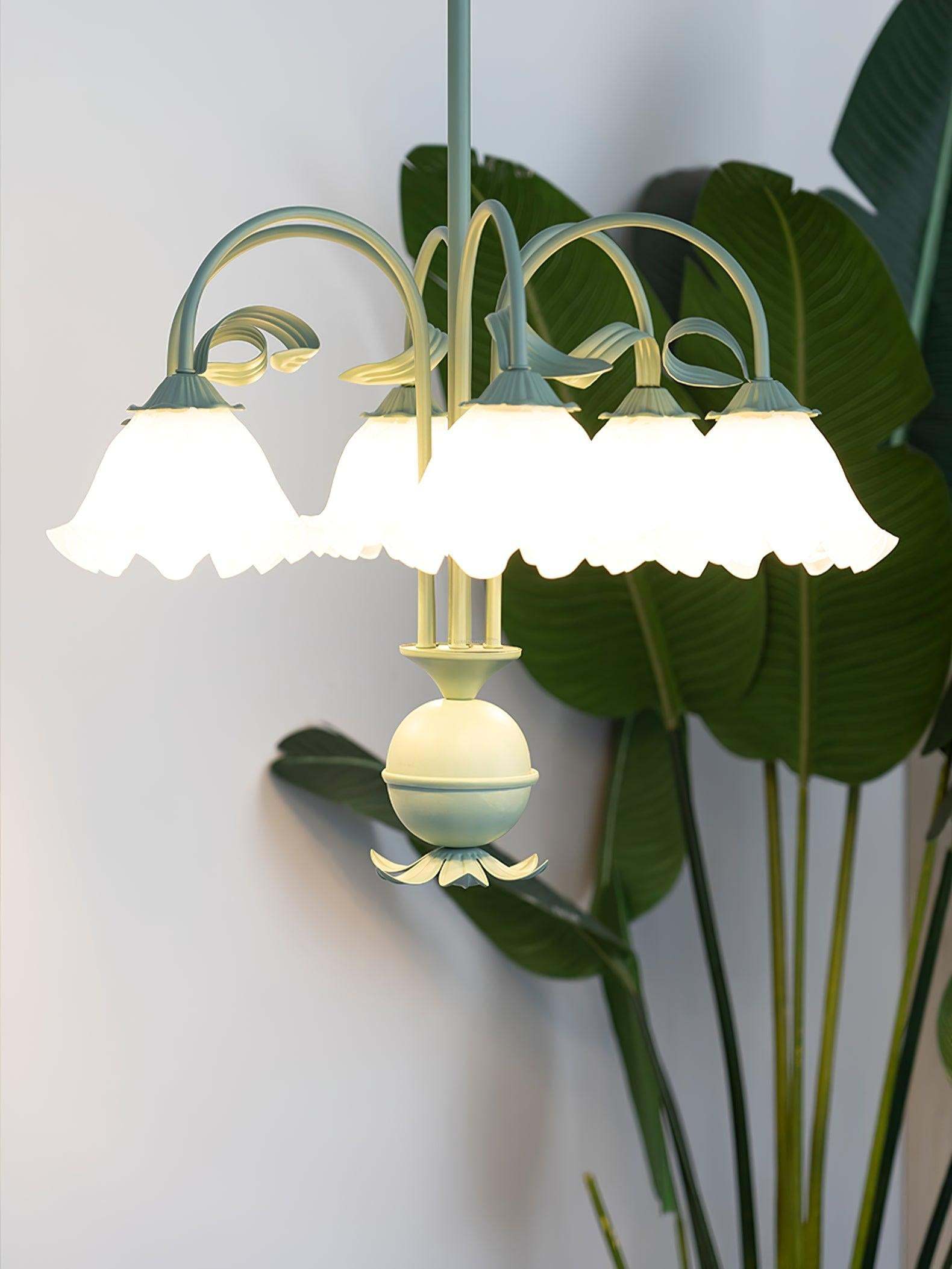 Bell Orchid Chandelier with 6 heads-Sylvia Space