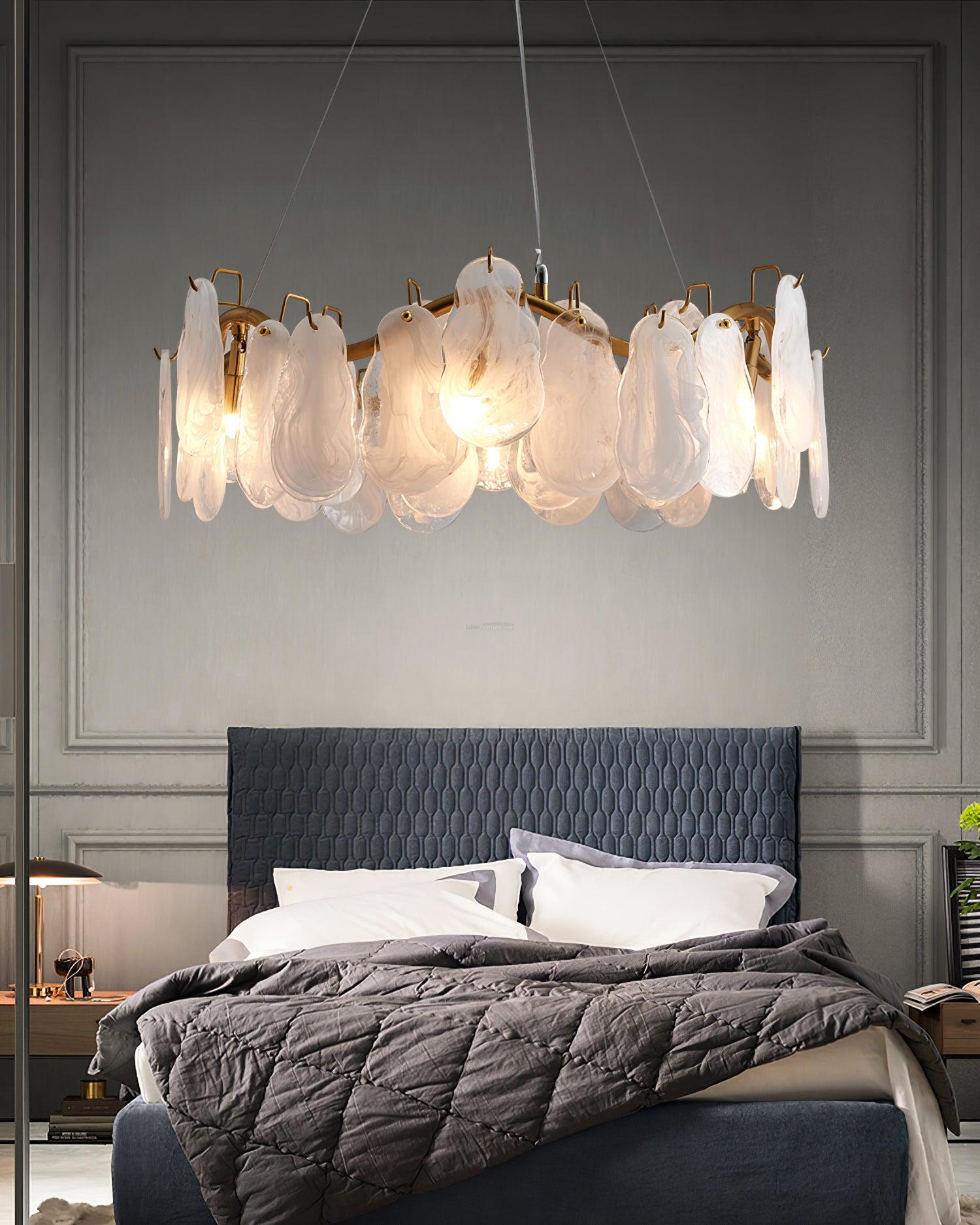 Mahina Cloud Round/Linear Chandelier-Sylvia Space