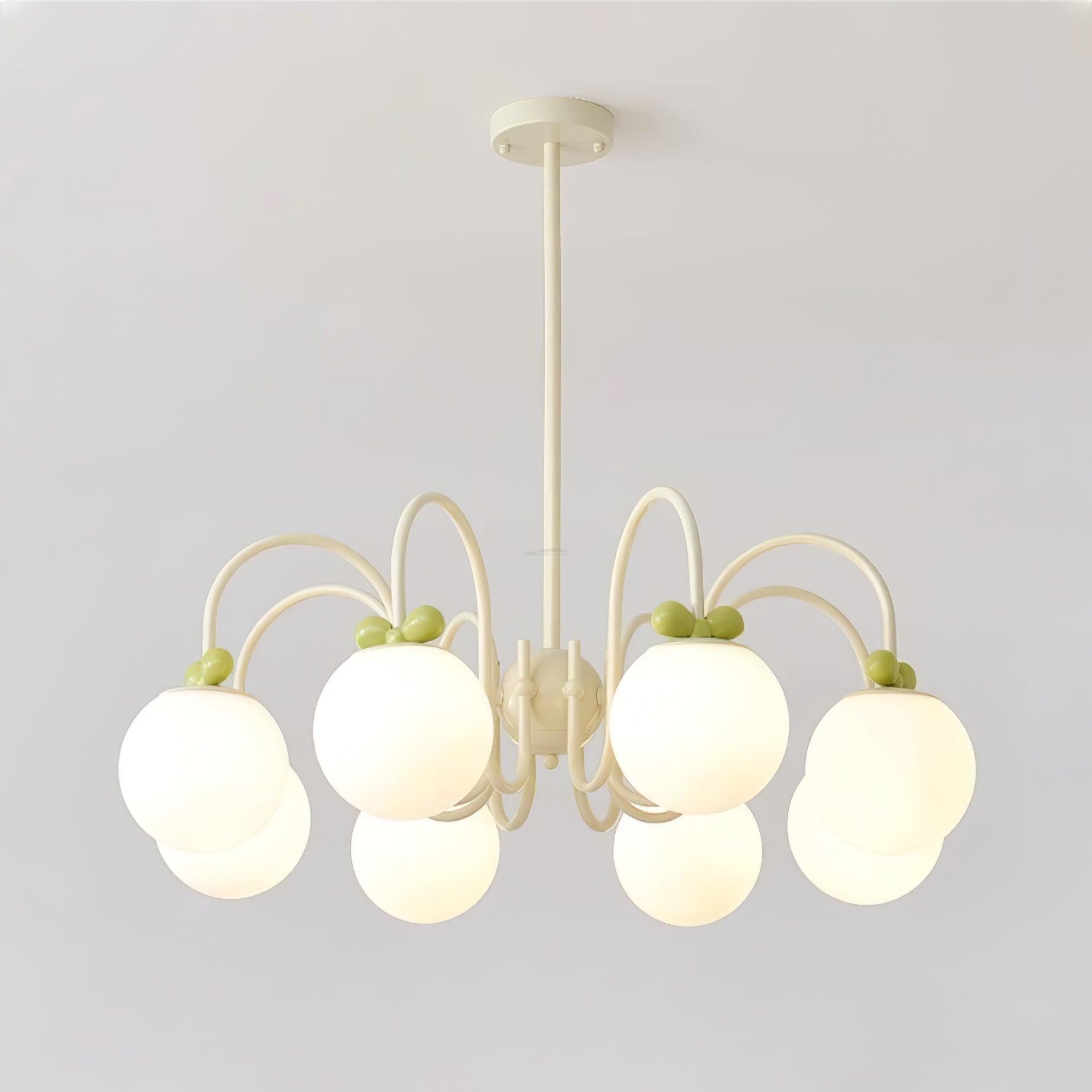 Cream Cherry Chandelier with 4/5/6/8 heads-Sylvia Space