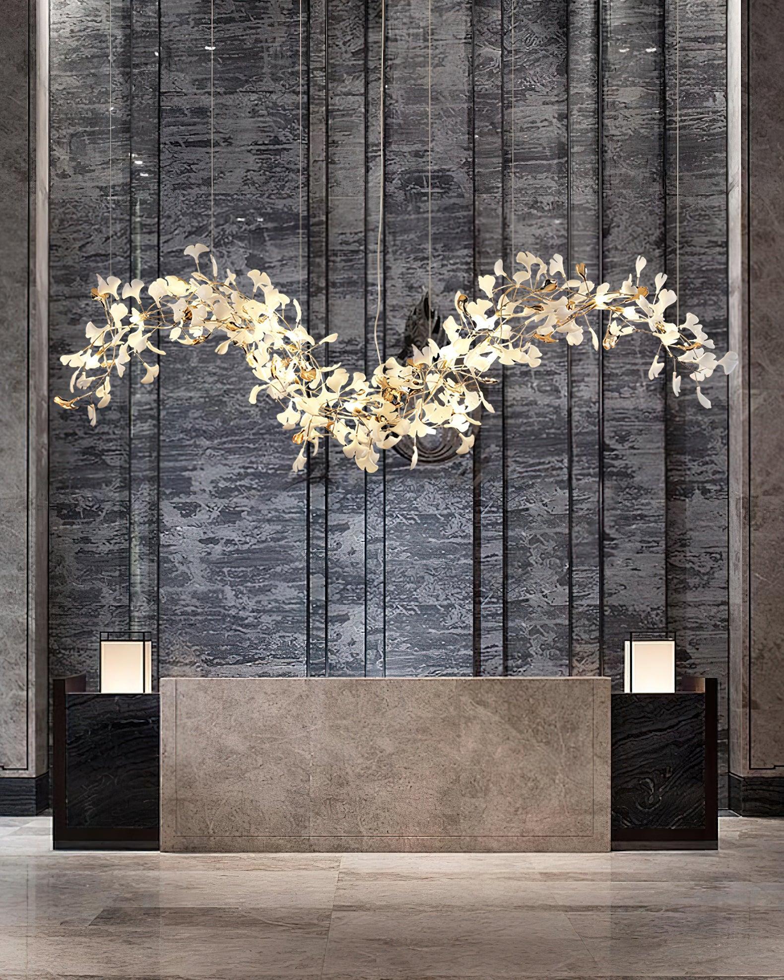 Ginkgo Tip Tlying Chandelier with 2 models-Sylvia Space
