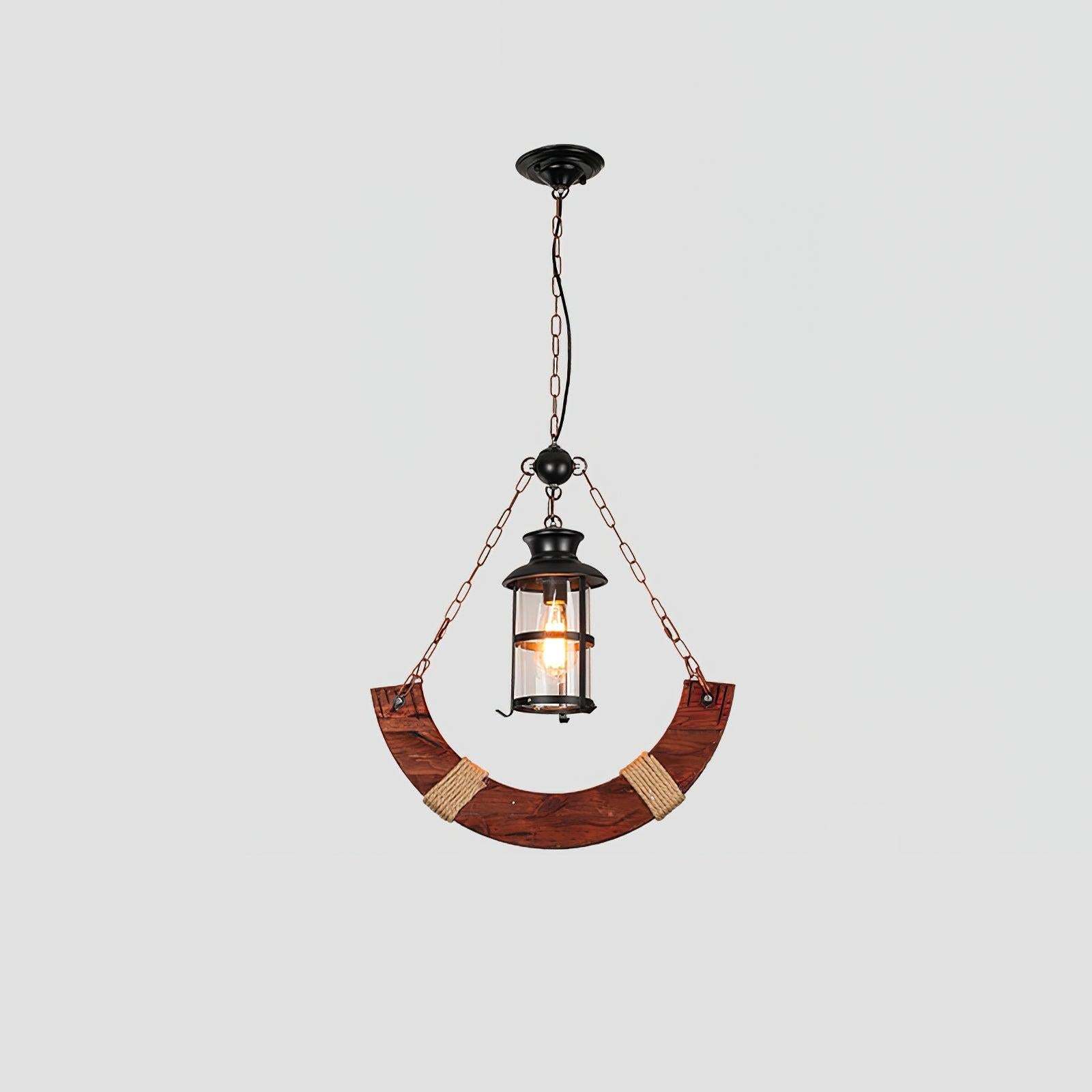 Nautical Industrial Style Wooden Chandelier with 1/3/6/8 heads-Sylvia Space