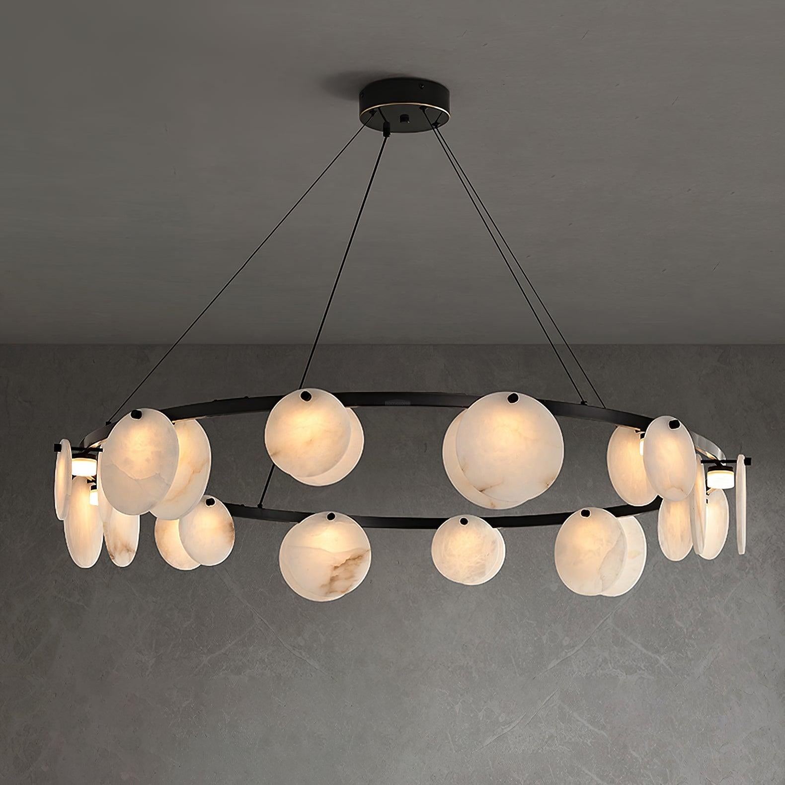 Trinidad Alabaster Chandelier with 8/10 heads-Sylvia Space