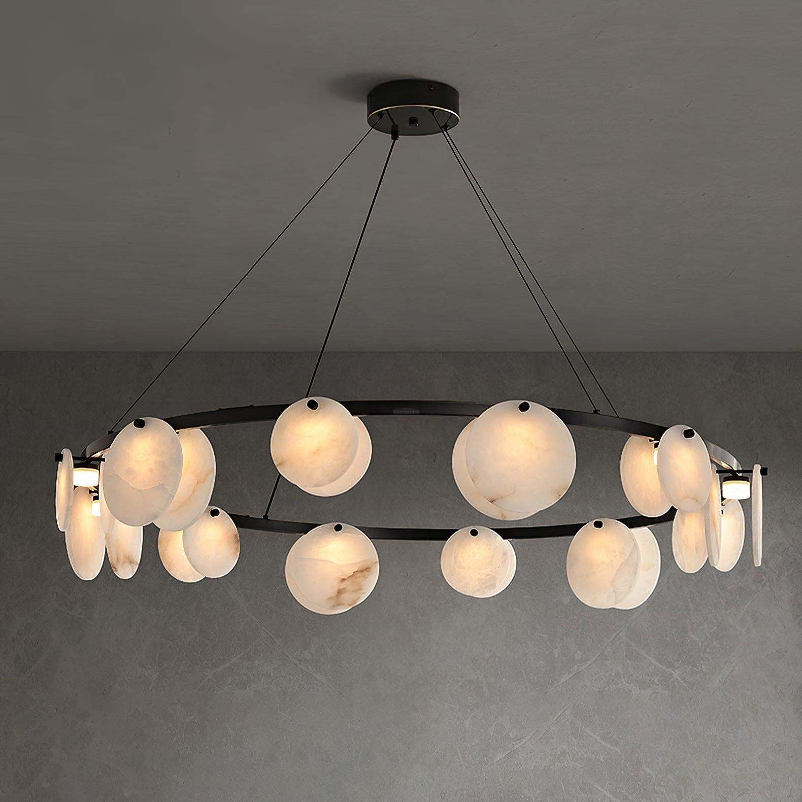 Trinidad Alabaster Chandelier with 8/10 heads-Sylvia Space