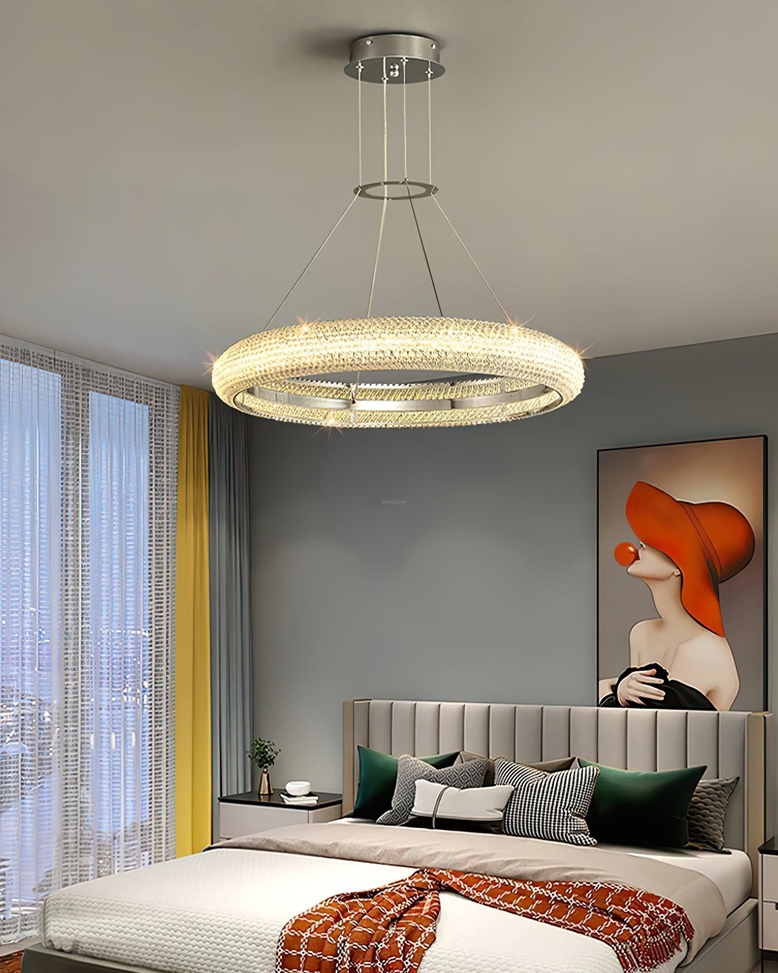 Asscher Ring Chandelier ∅ 17.7″-Sylvia Space